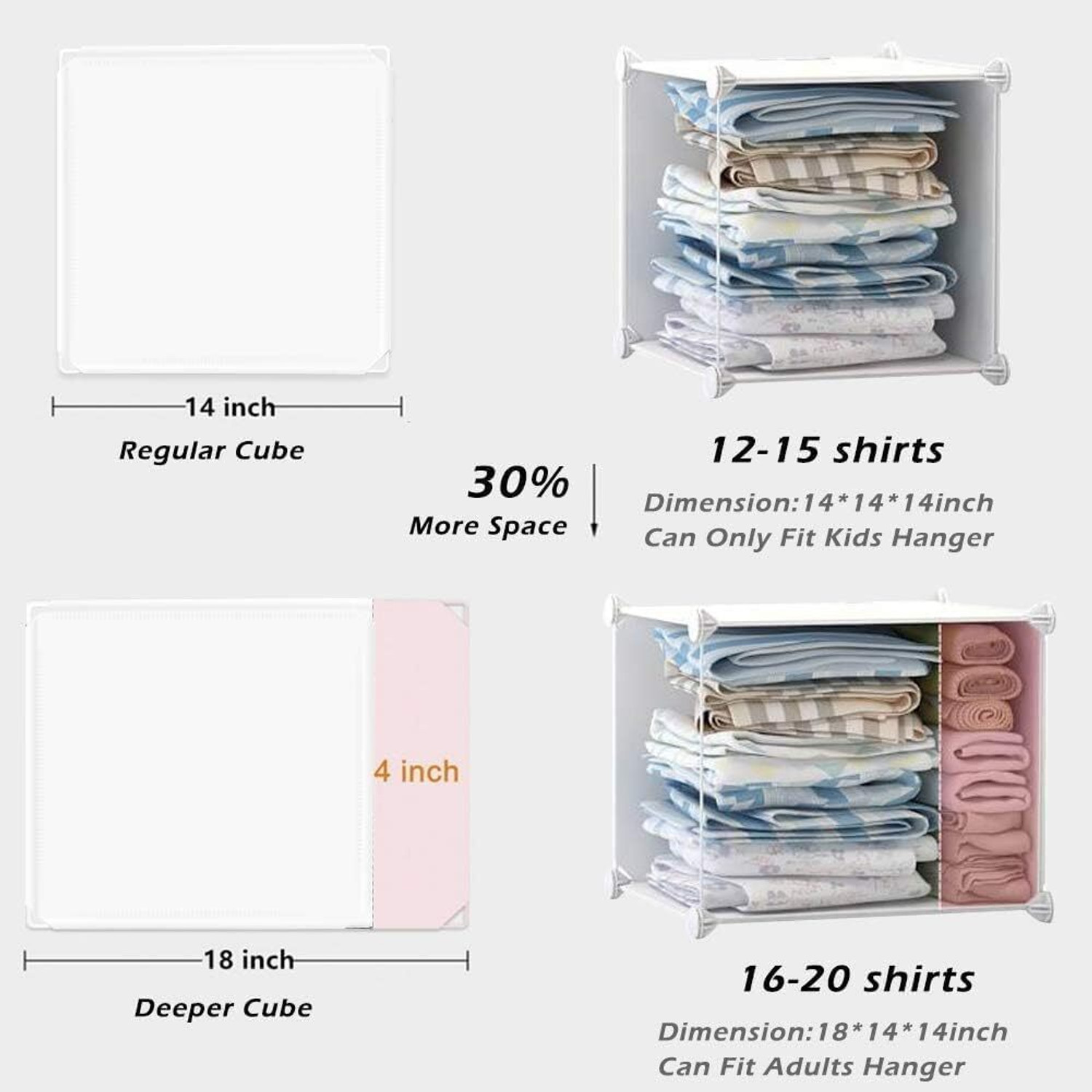 Image of Evrum 8-Door 8-Shelf Plastic almirah for kids, almirah of clothes ,cupboard PC Collapsible Wardrobe