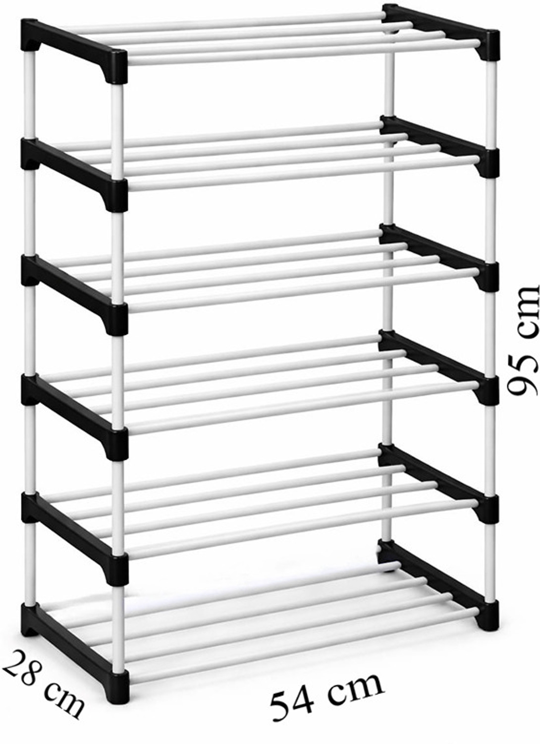 Image of Saklak 6 Layer Clothes Rack for Home, Portable Multi-Layer Garment Rack PVC Collapsible Wardrobe