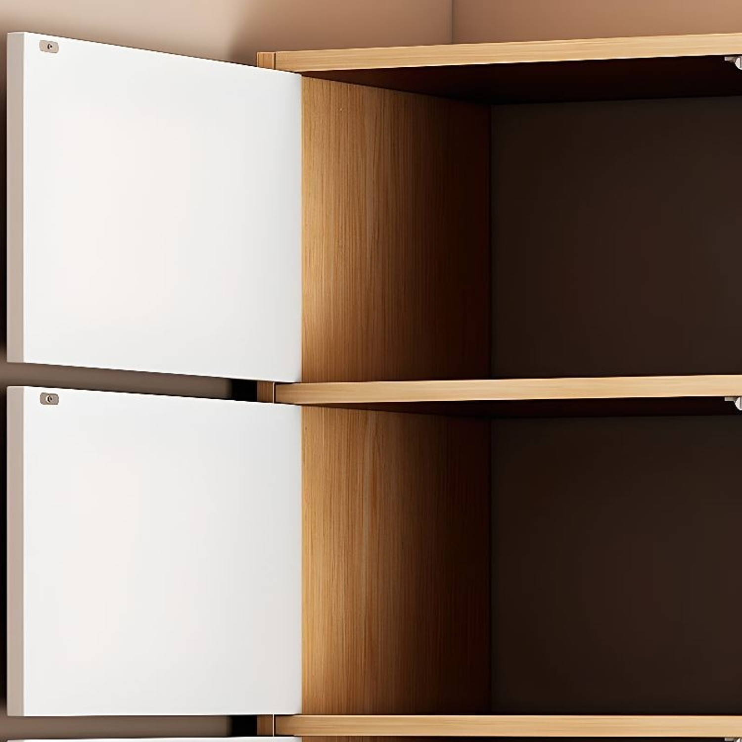 Image of Sasimo 5-Door 5-Shelf Engineered Wood Shoe Rack,Shoe Storage Cabinet with Doors Closet Engineered Wood Collapsible Shoe Stand