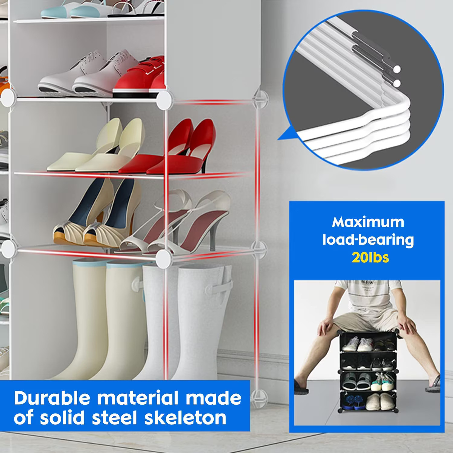 Image of BUCKETLIST Plastic Shoe Rack