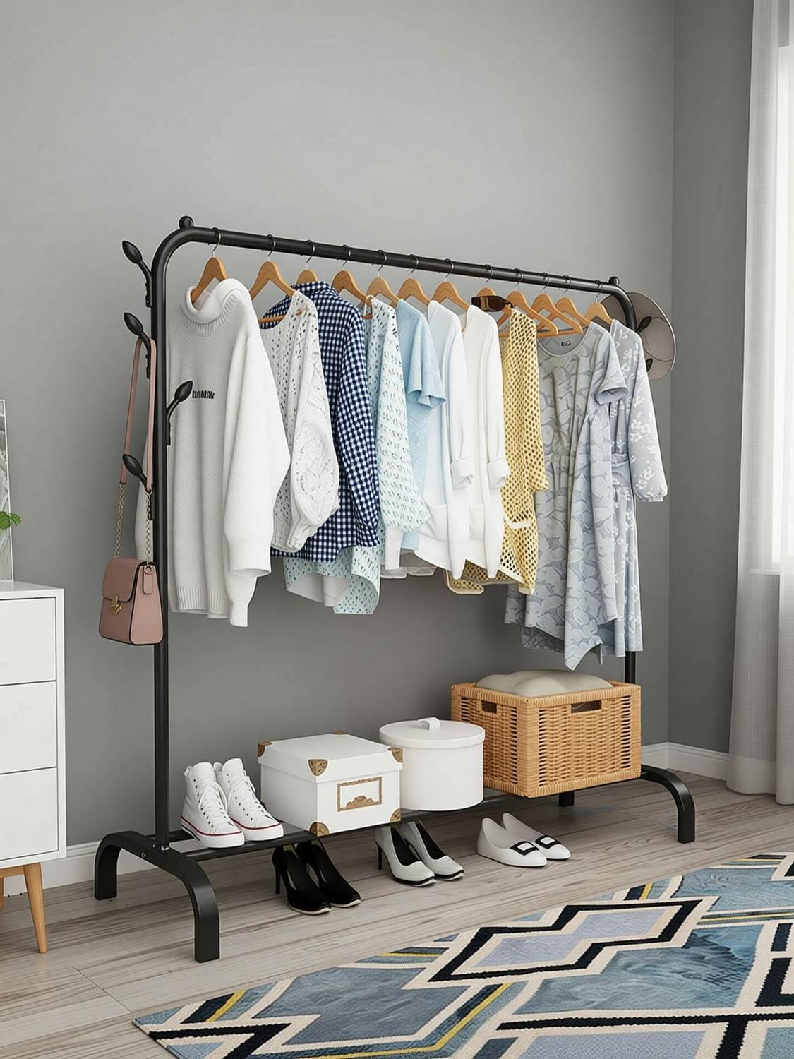 Sasimo 1 Door 2 Shelf Wardrobe - Image 3