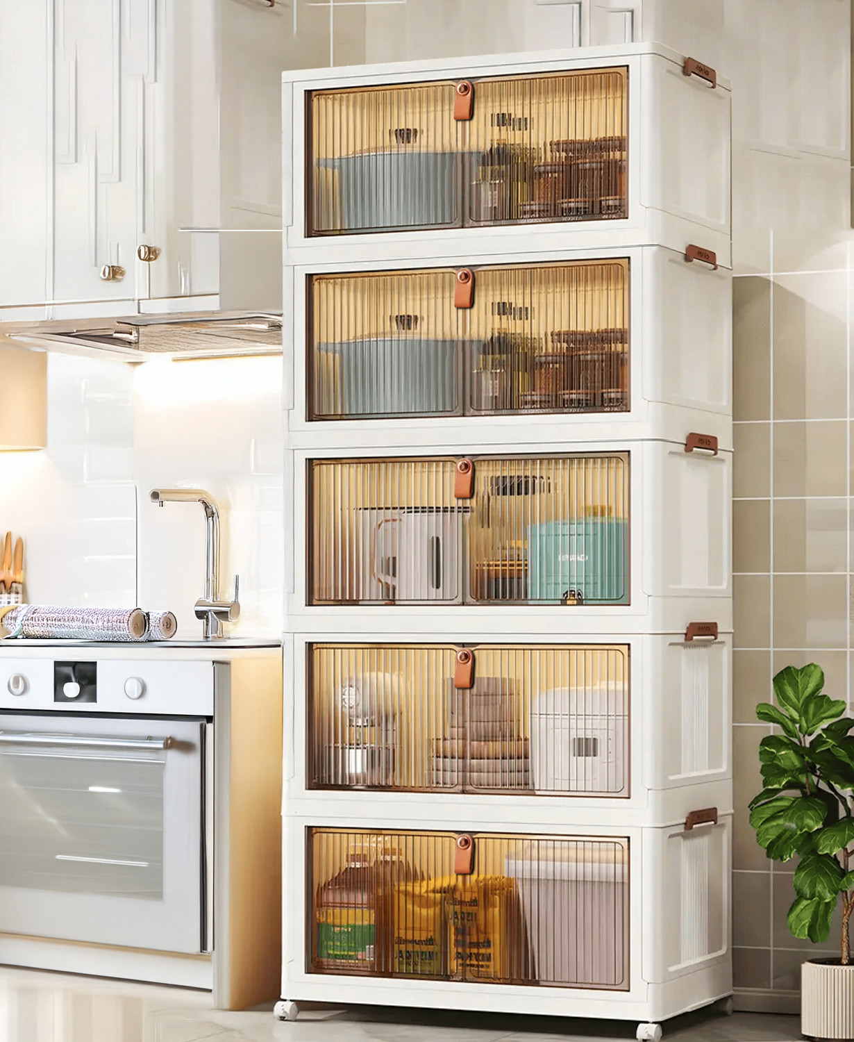Image of FORMONIX 5-Shelves Closet Organizers And Folding Storage Boxes PC Collapsible Wardrobe