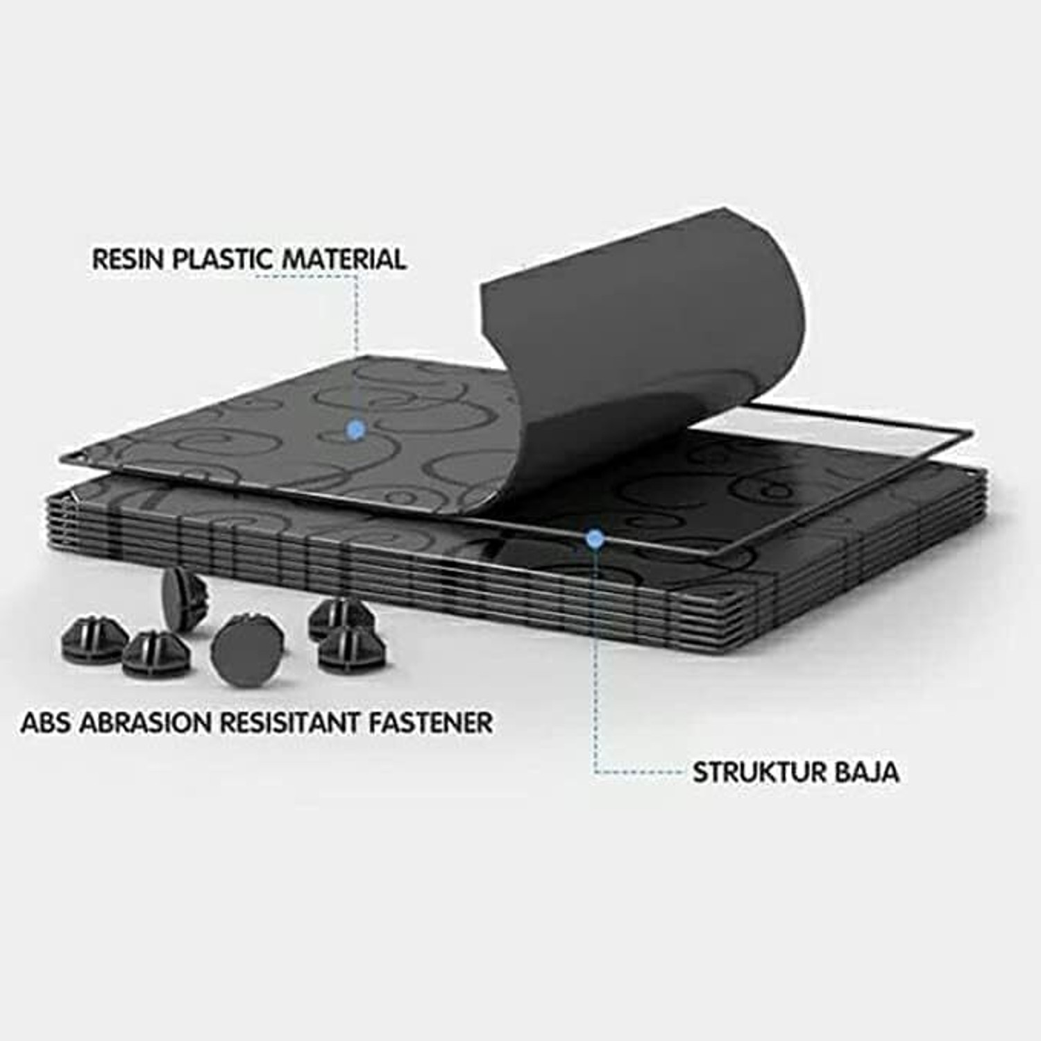 Image of Hemovia 12-Door 6-Shelf Collapsible storage plastic collapsible wardrobe PC Collapsible Wardrobe