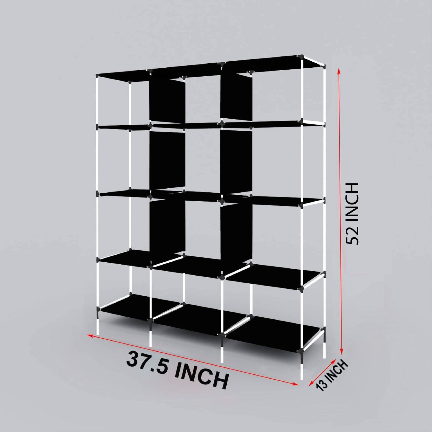 Image of Continental Continental Grey PP Collapsible Wardrobe