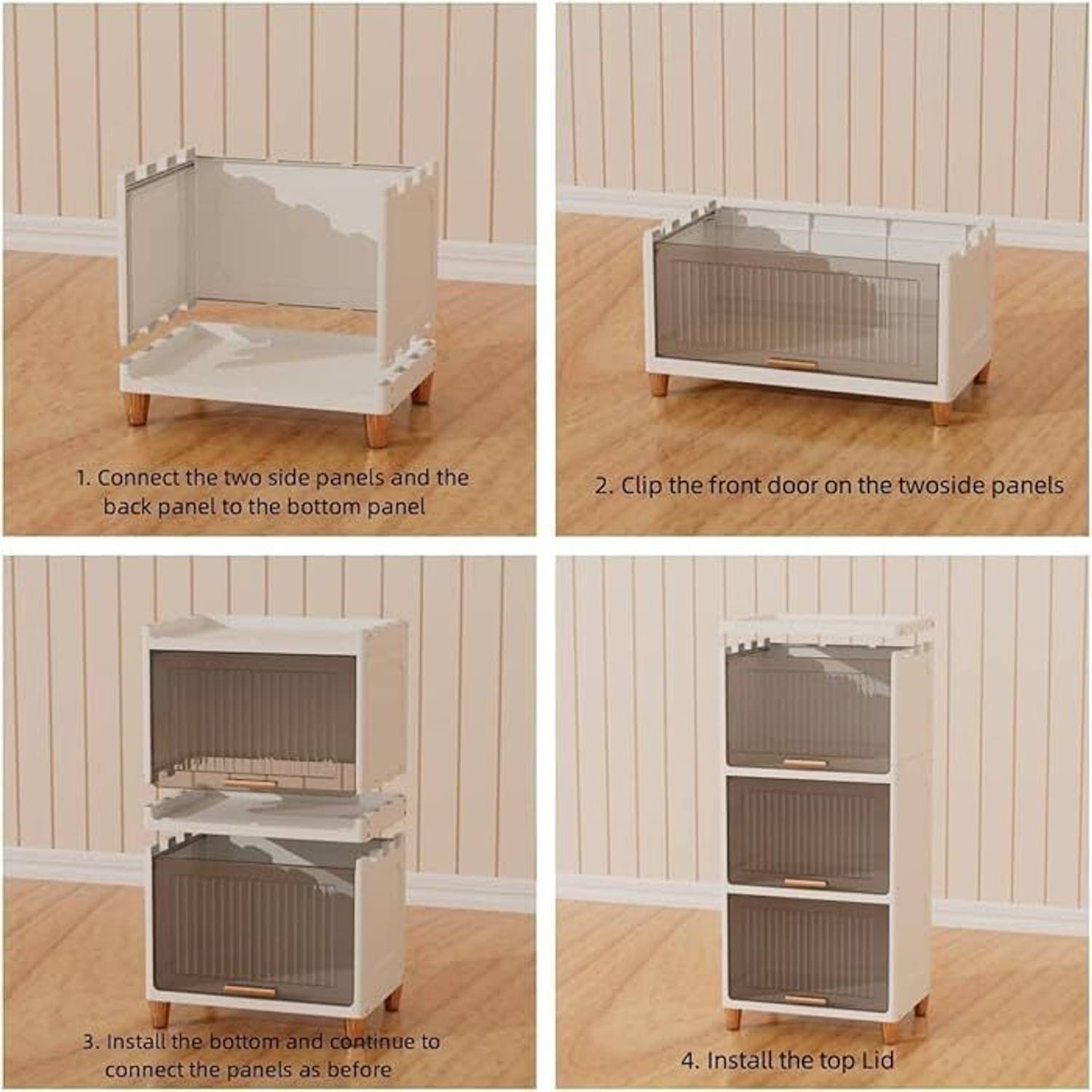 MEVIGO 5-Door 5-Shelf Collapsible Wardrobe - Image 3