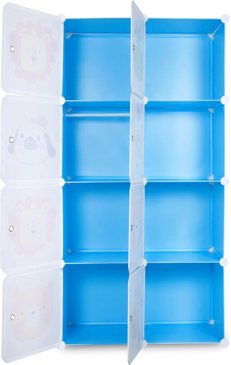 Image of Hemovia 8-Door 8-Shelf Collapsible storage plastic collapsible wardrobe PC Collapsible Wardrobe