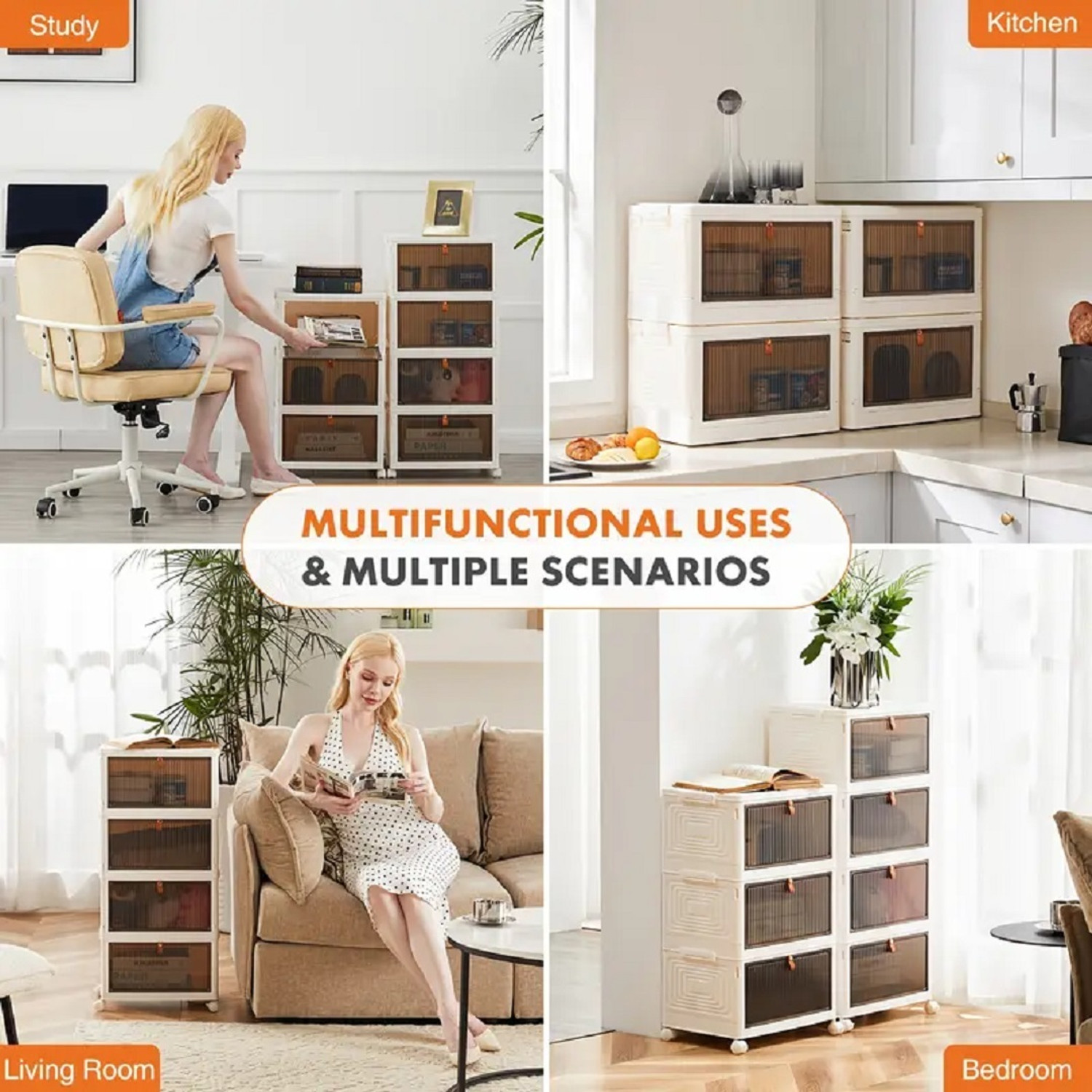 Image of FORMONIX 5-Shelves Closet Organizers And Folding Storage Boxes PC Collapsible Wardrobe