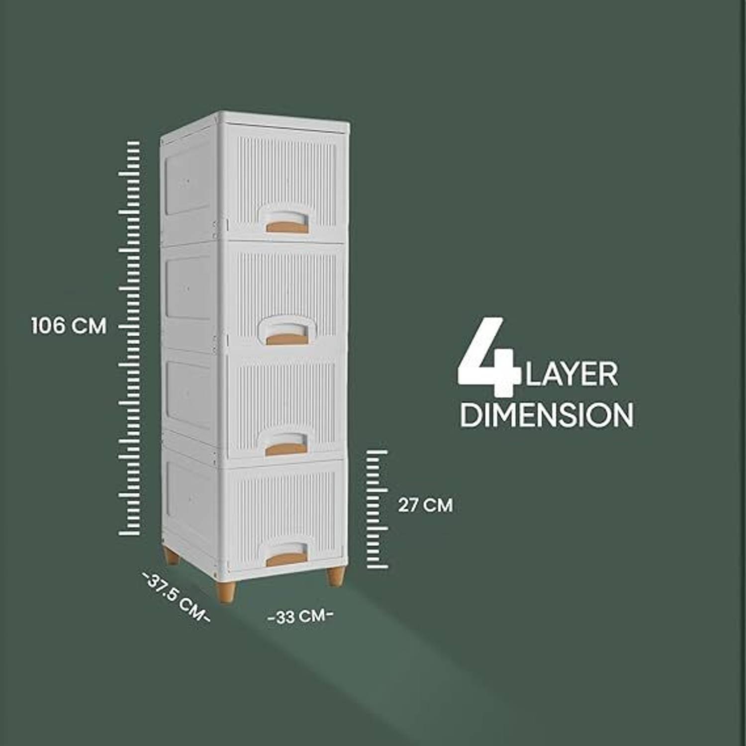 Sorath 4 Layer PVC Collapsible Wardrobe - Image 3