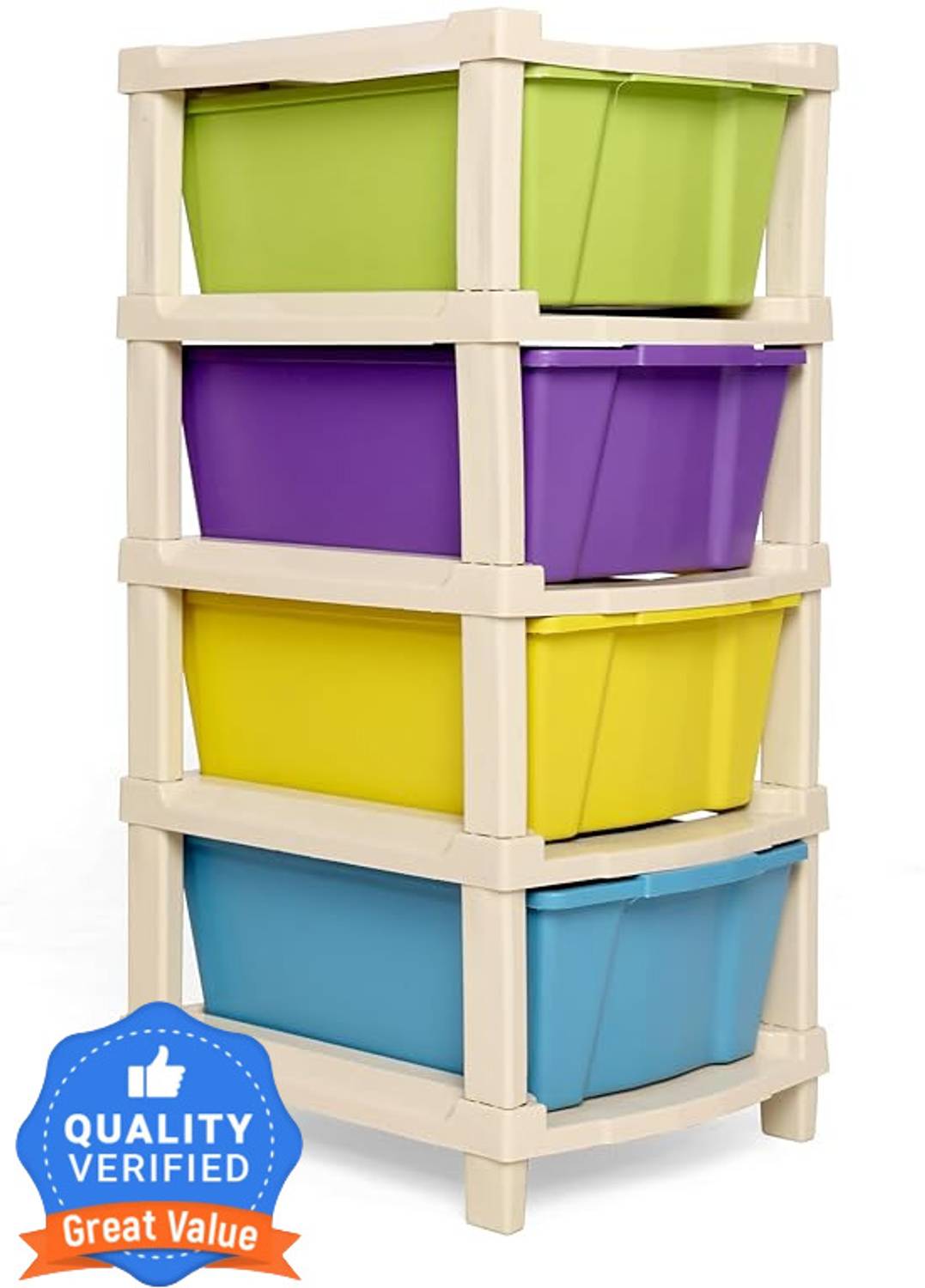 ASHLAS 4XL Plastic Modular Drawer System For Home, Office, Hospital, Parlor, School PP Collapsible Wardrobe