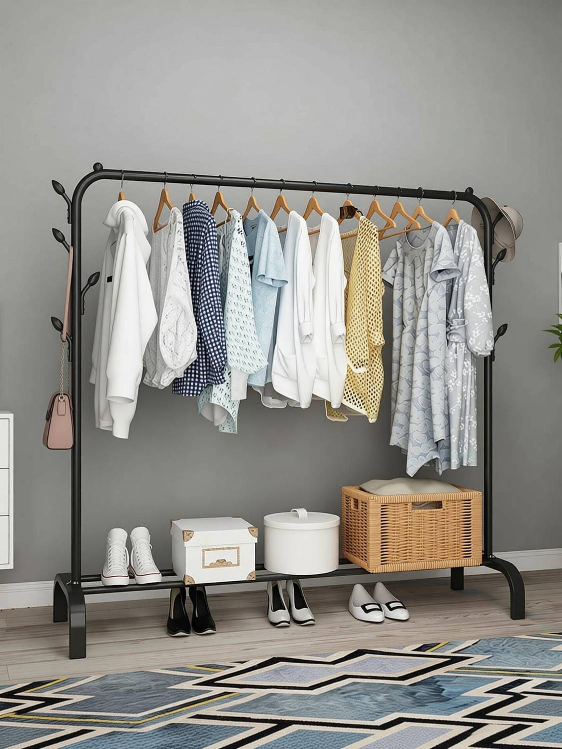 Sasimo 1 Door 2 Shelf Wardrobe - Image 2