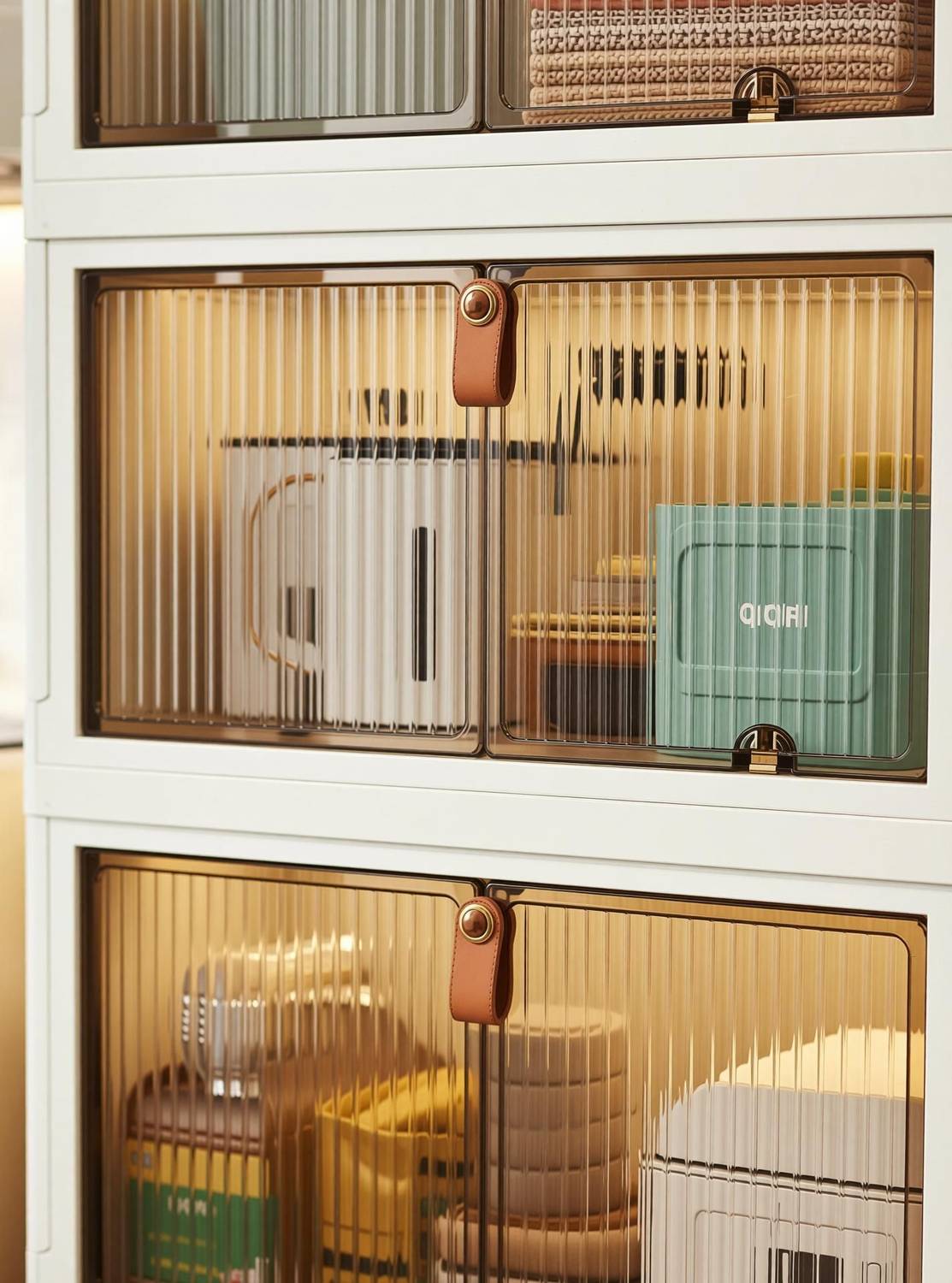 Sasimo 5-Door 5-Shelf Plastic Foldable Cupboard - Image 4
