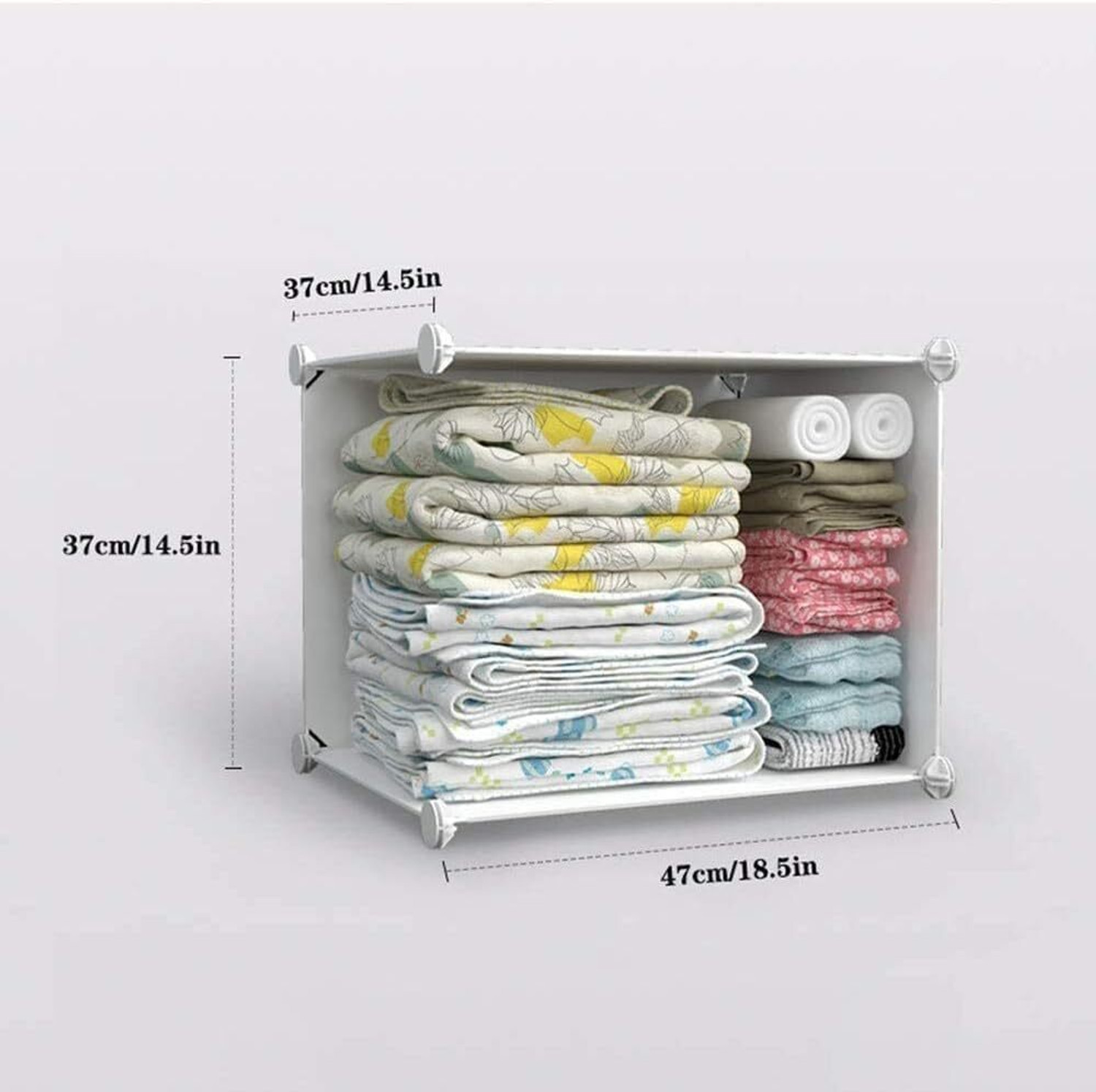Image of Evrum 8-Door 8-Shelf Plastic almirah for kids, almirah of clothes ,cupboard PC Collapsible Wardrobe