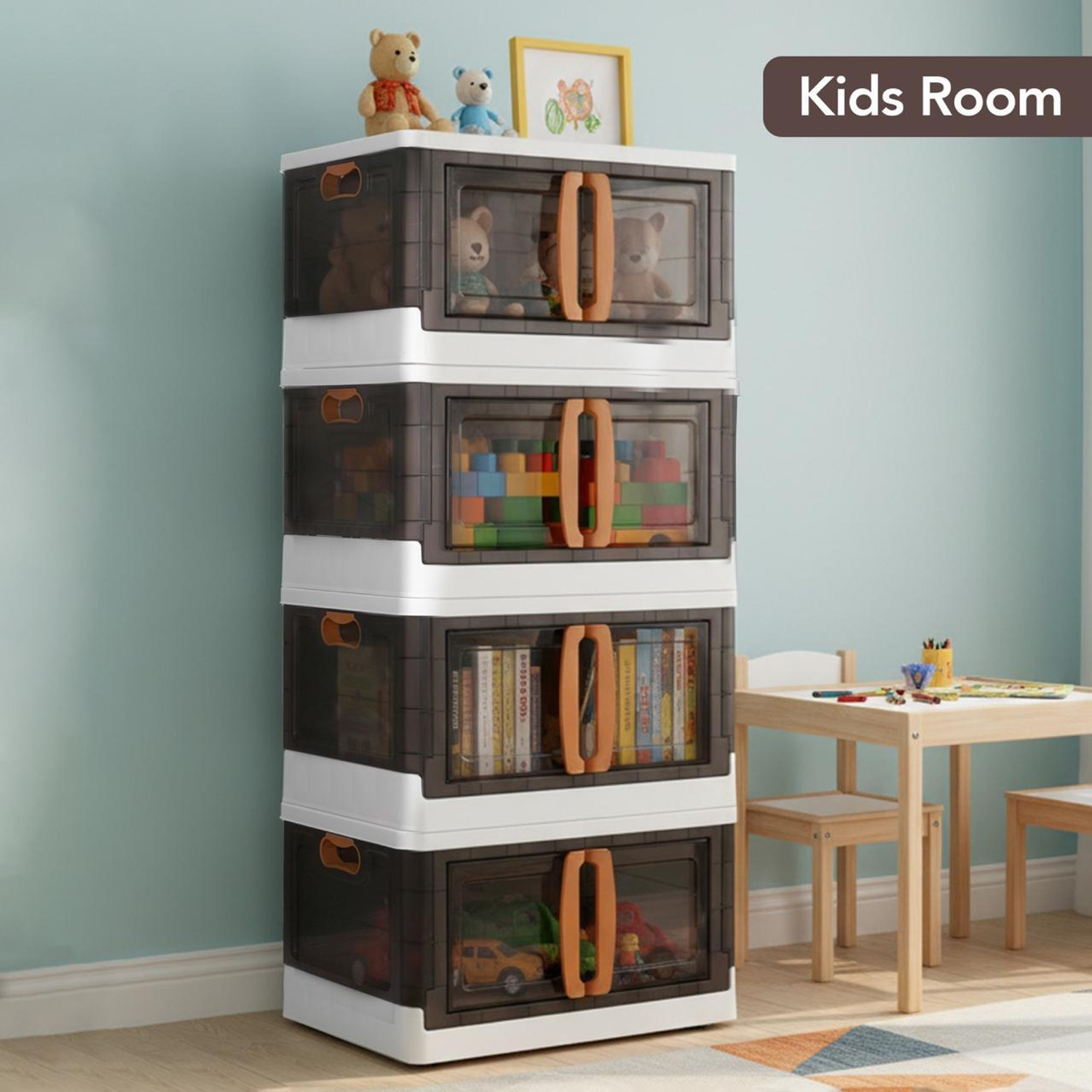 Image of Cello Plastic Cupboard For Storage, Foldable Cabinet for Clothes & Luggage Organizers PP Collapsible Wardrobe