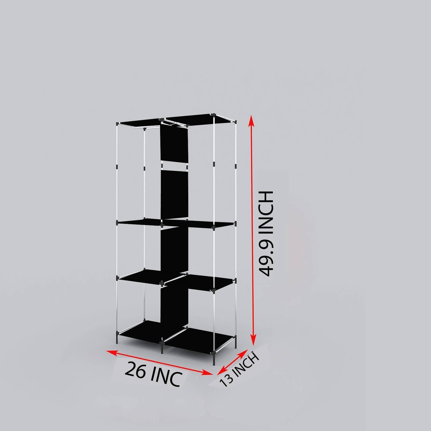 Image of Eco Shopee 3+3 Shelves Portable 7800-3 PP Collapsible Wardrobe