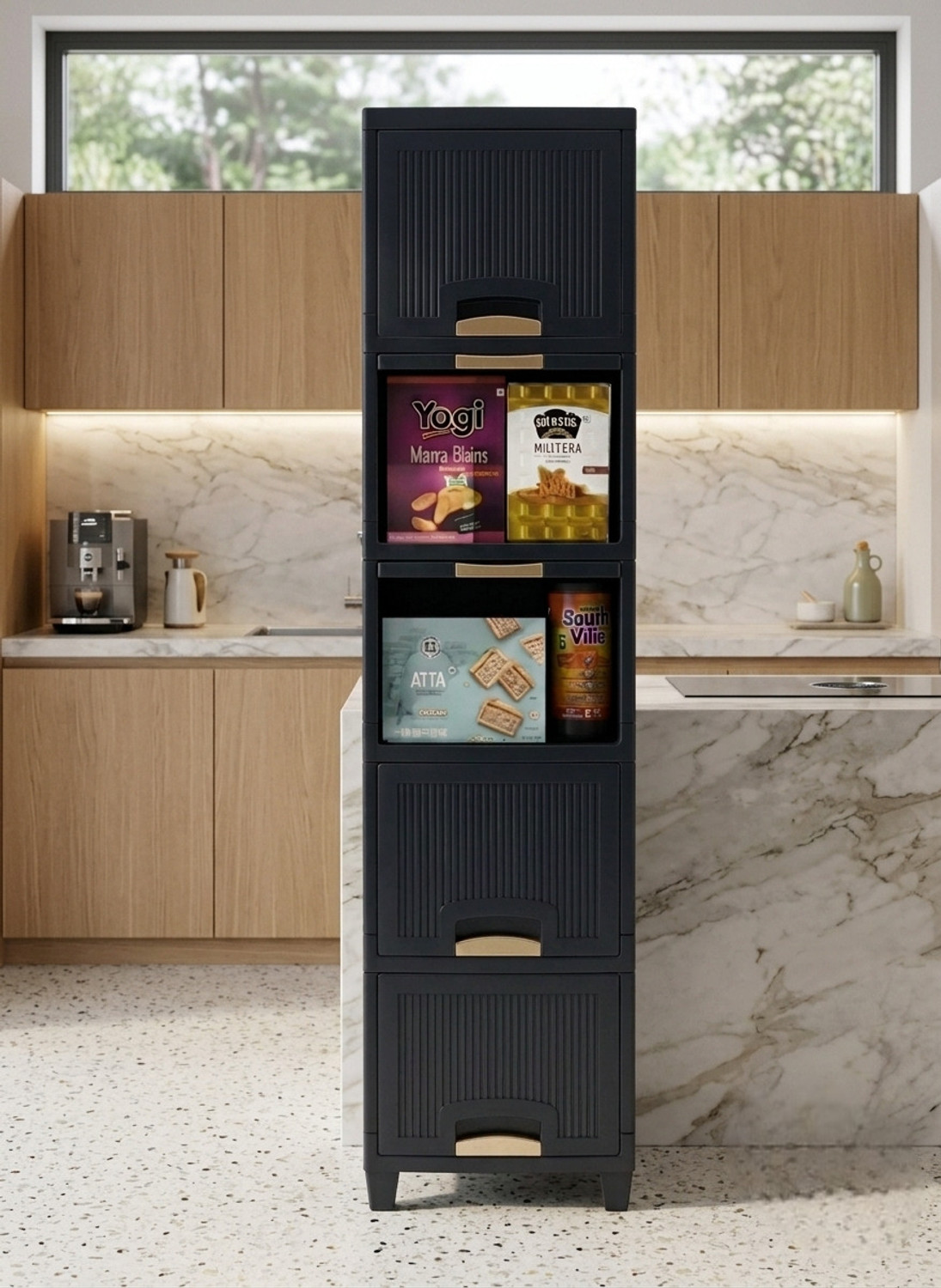 Image of HUMBLE KART 5 LAYER Collapsible Wardrobe. PP Collapsible Wardrobe
