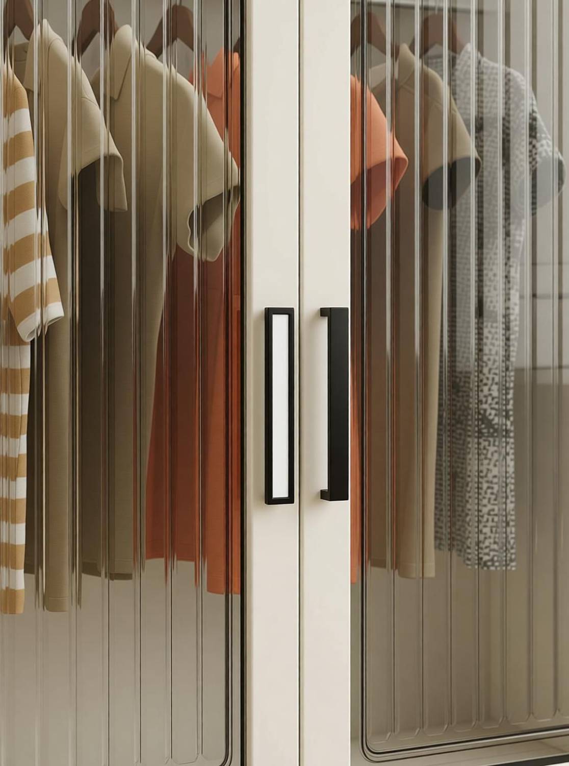 Sasimo 4-Door 4-Shelf Plastic Foldable Wardrobe - Image 4