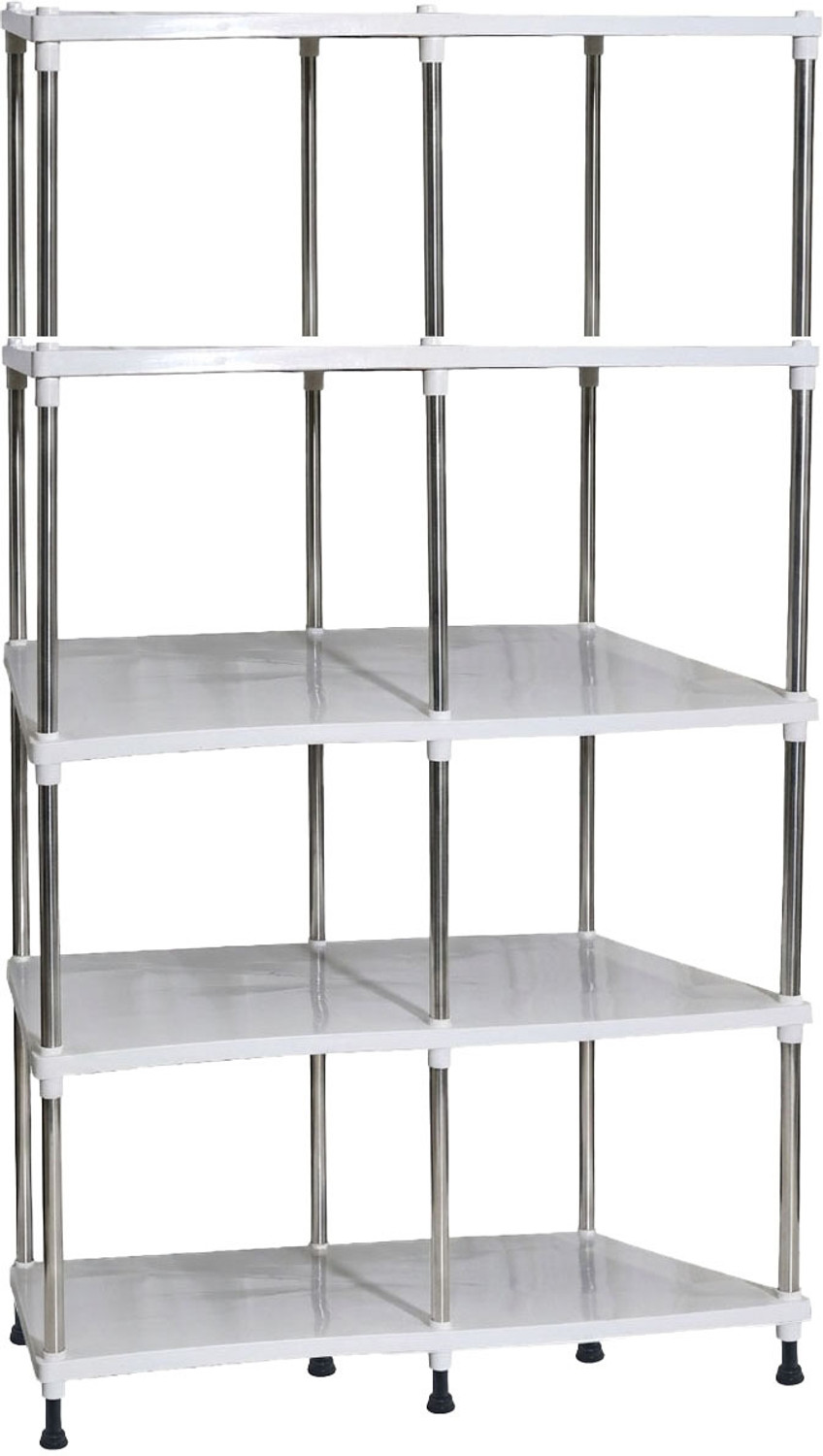 Image of Philoshop 5 Tier Storage Rack | Plastic Utility Shelf for Home PP Collapsible Wardrobe