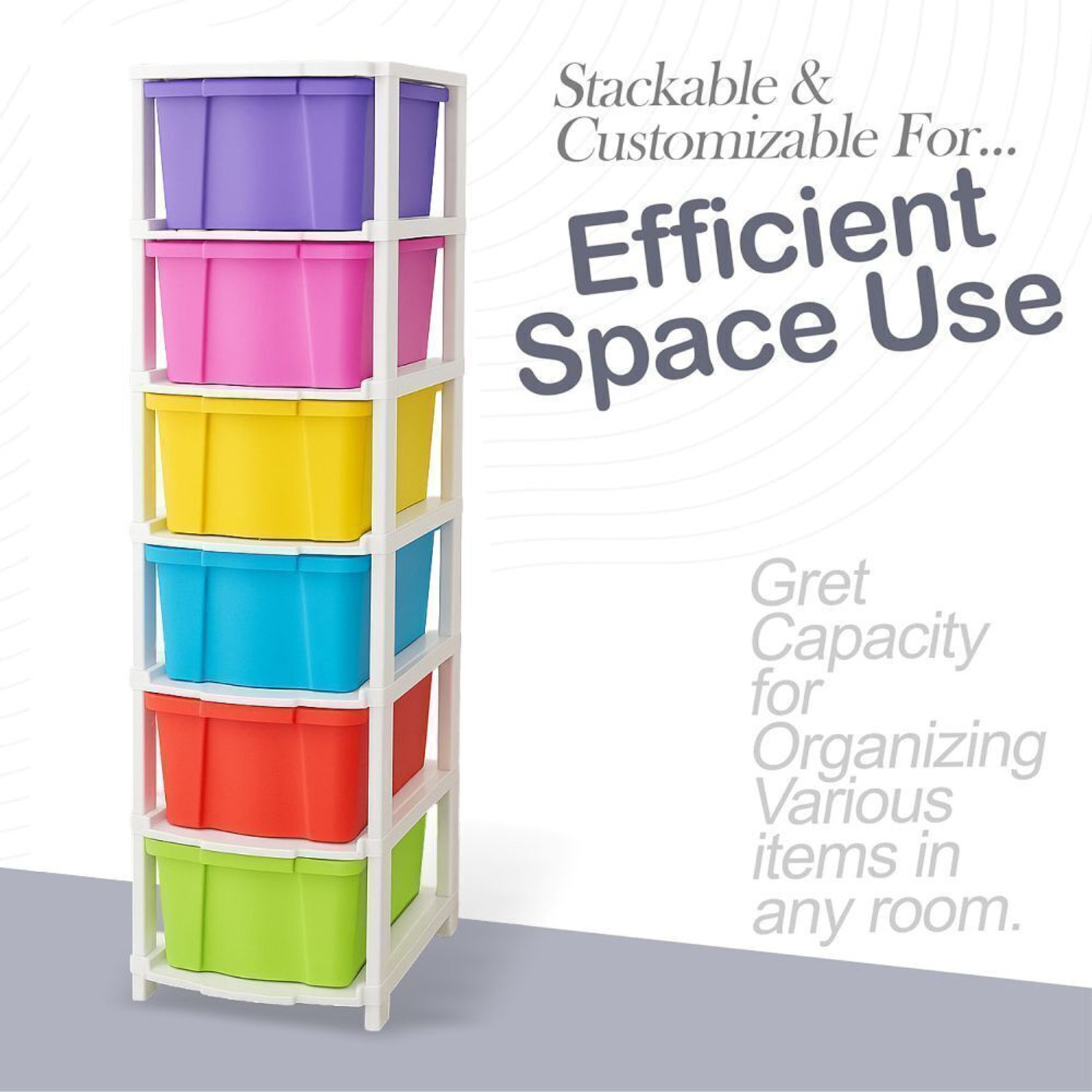 Image of VISEMAN Deluxe Desktop Stationery Management Hub PP Collapsible Wardrobe