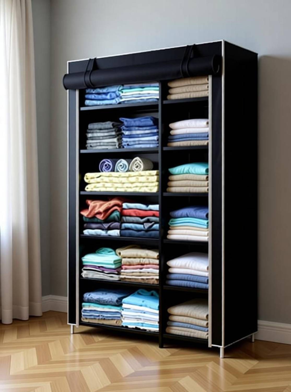 ZENVEXYO PP Collapsible Wardrobe Black - Image 2