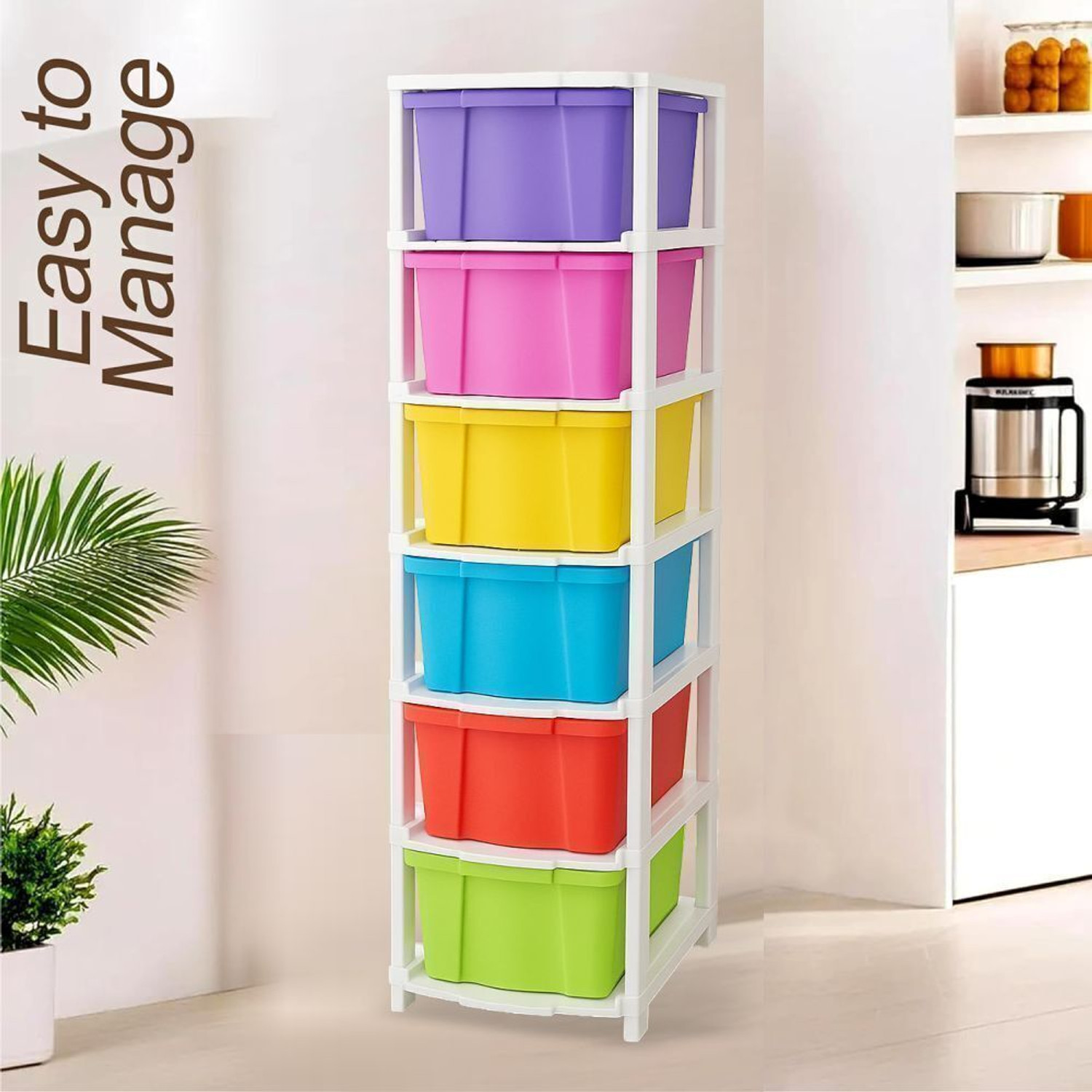 Image of VISEMAN Deluxe Desktop Stationery Management Hub PP Collapsible Wardrobe