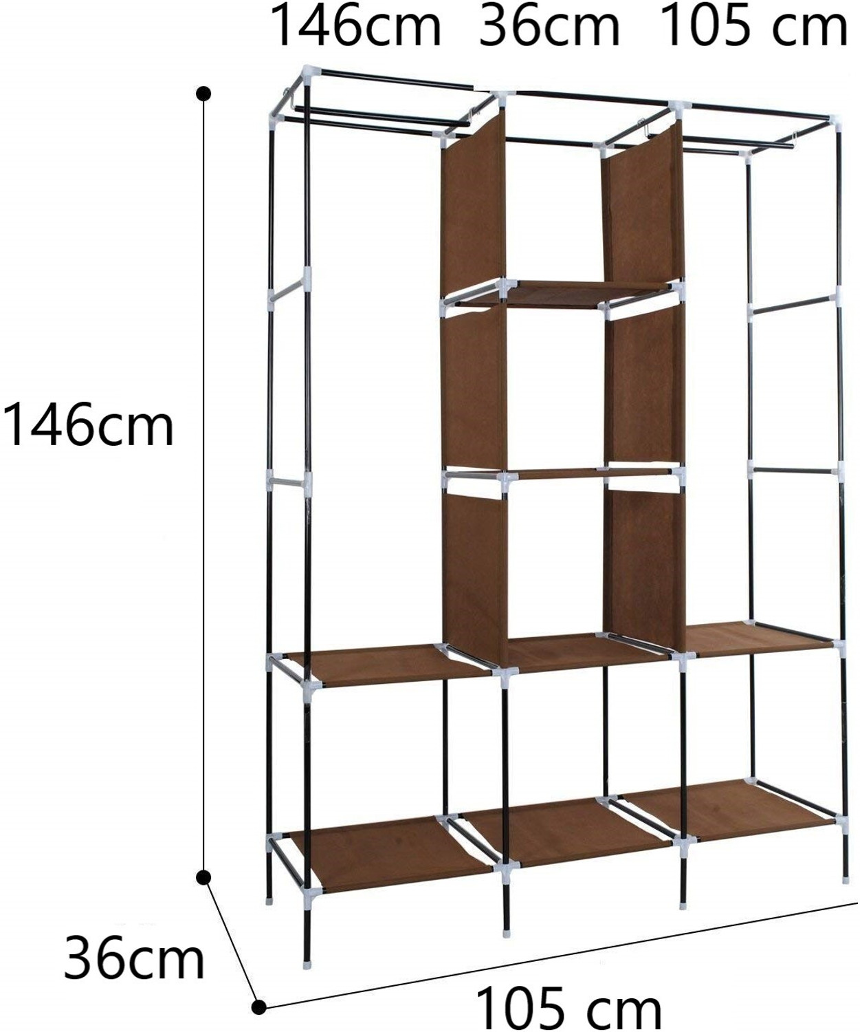 Image of MEZIRE vipash metal wardrobe PP Collapsible Wardrobe