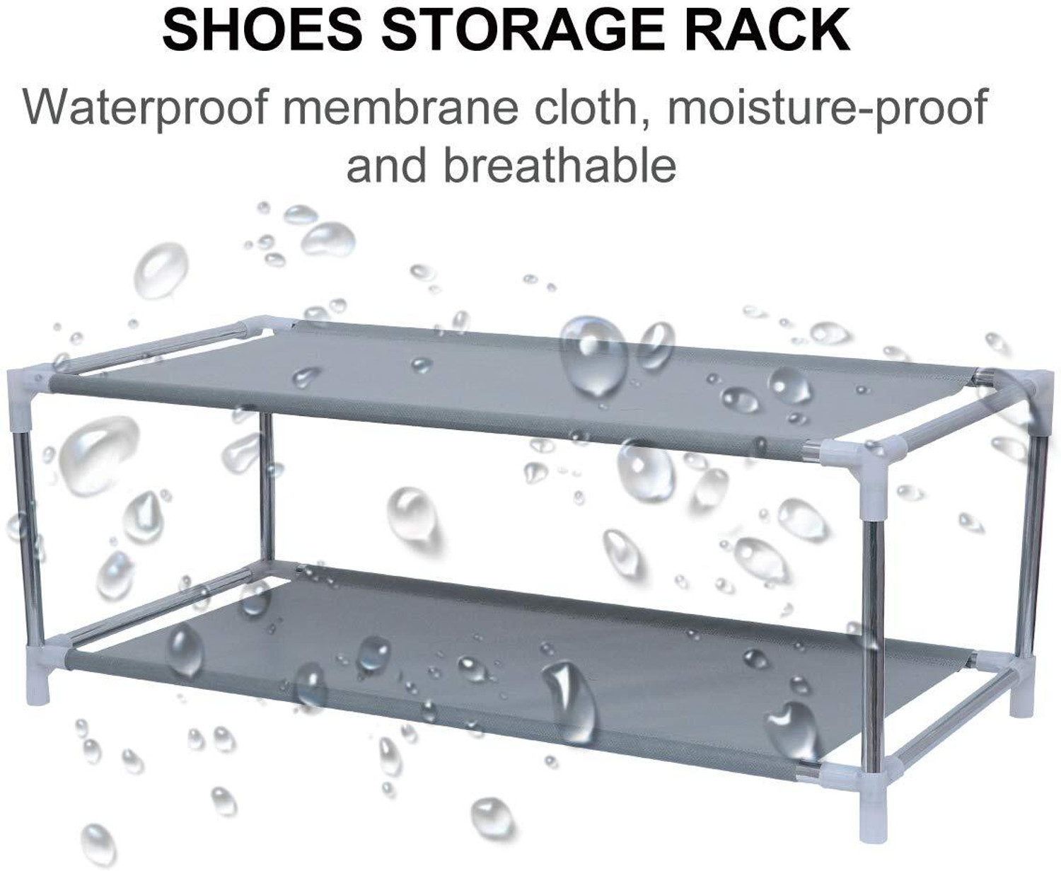 Image of Owme 1-Tier Plastic Shoe Rack with Dustproof Doors - Modular Shoe Cabinet Plastic Shoe Stand