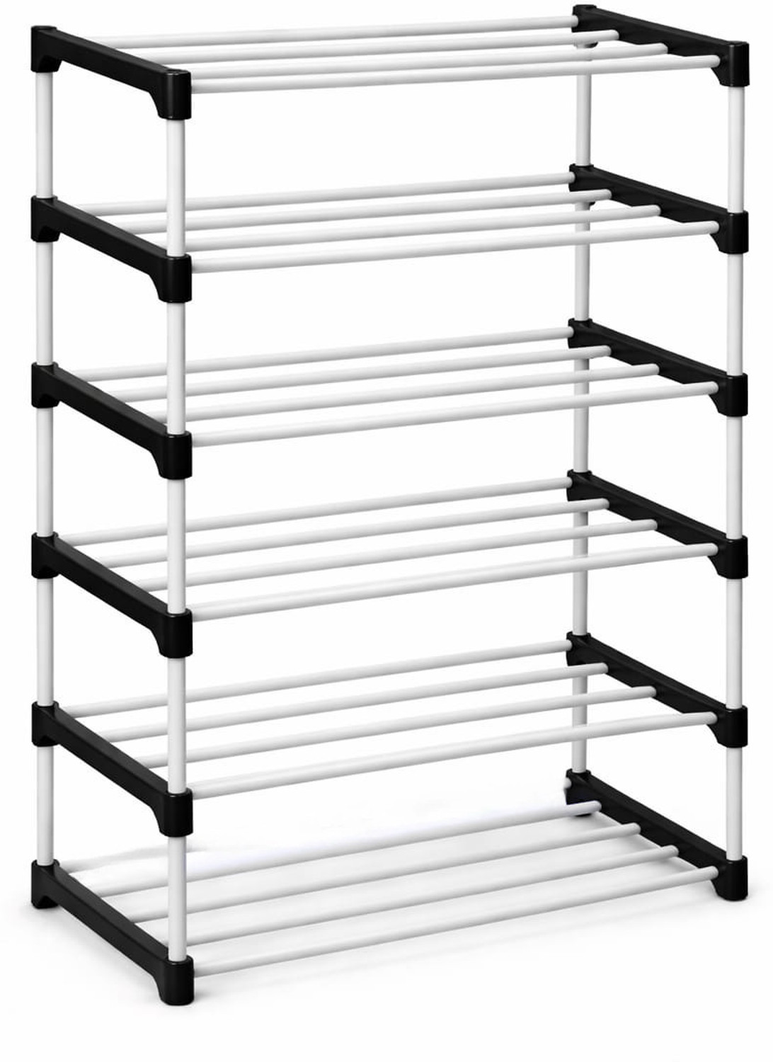 Image of Saklak 6 Layer Clothes Rack for Home, Portable Multi-Layer Garment Rack PVC Collapsible Wardrobe
