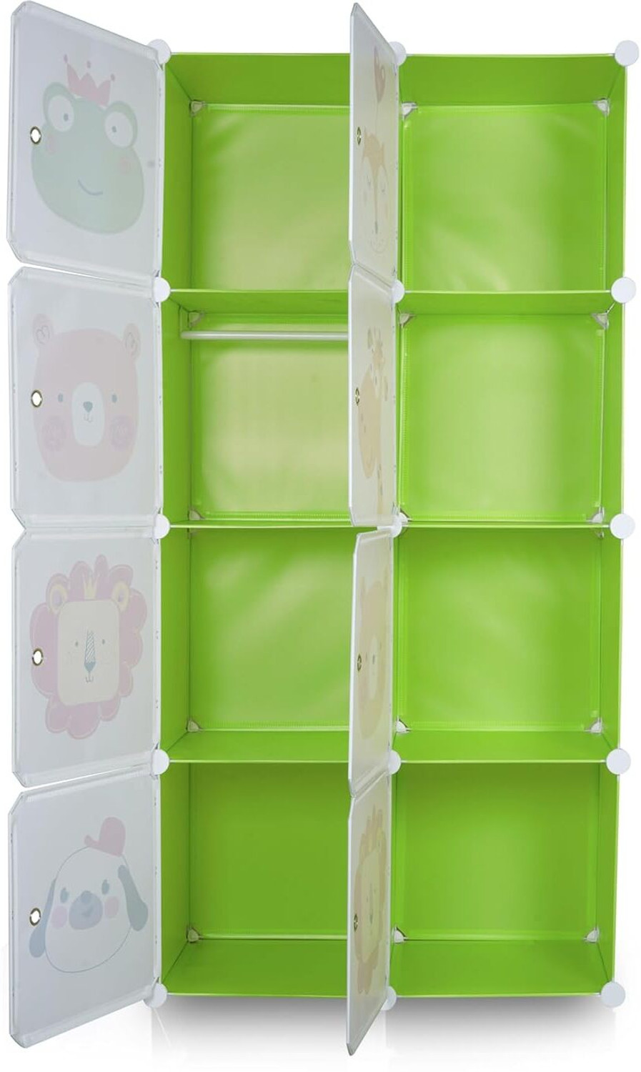 Image of Hemovia 8-Door 8-Shelf Collapsible storage plastic collapsible wardrobe PC Collapsible Wardrobe
