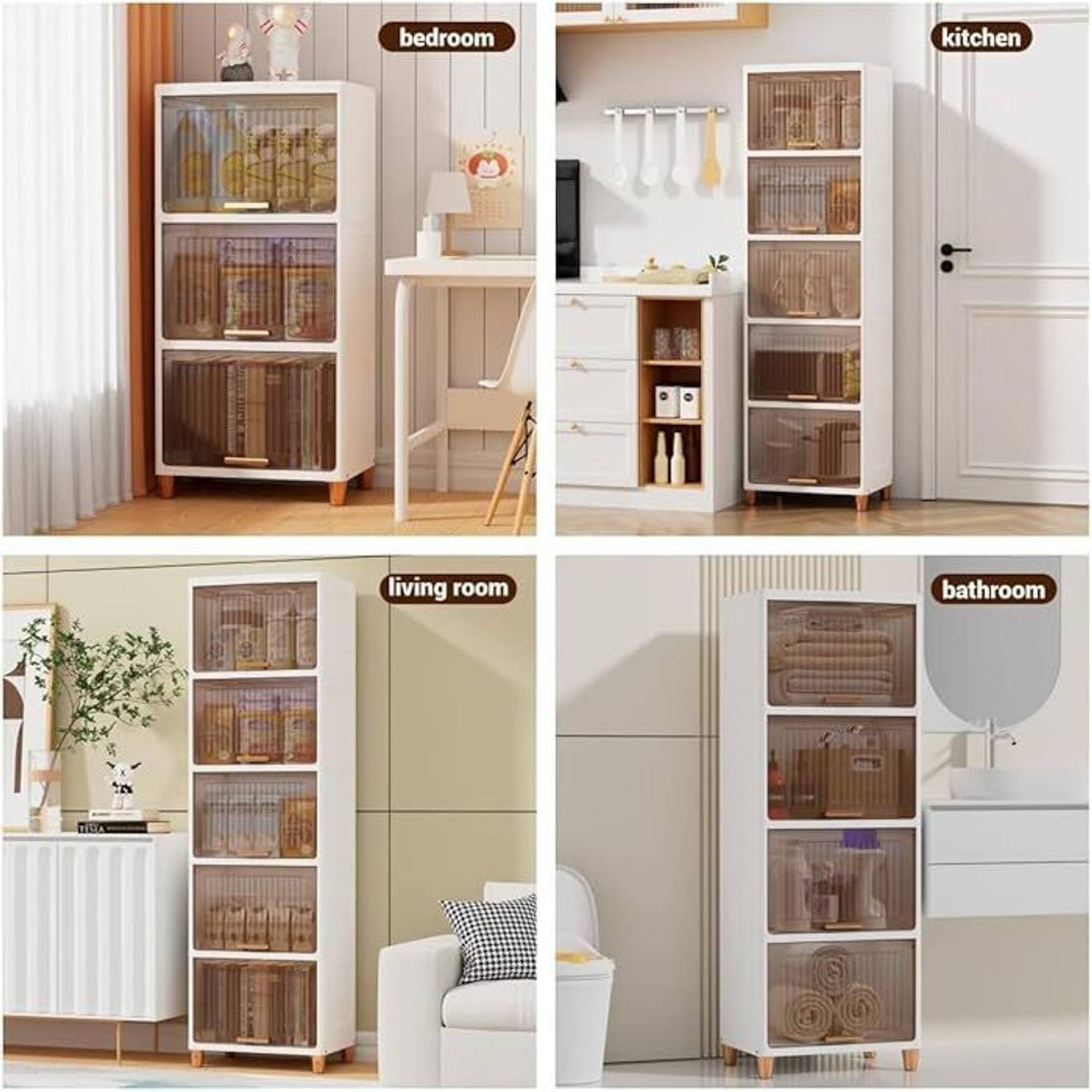 MEVIGO 5-Door 5-Shelf Collapsible Wardrobe - Image 4