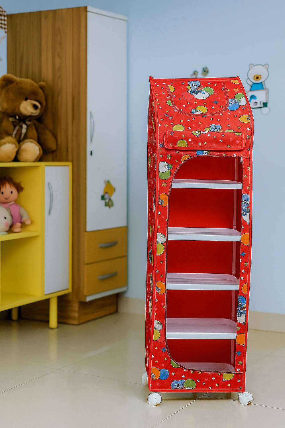 YouCopia 1 Door 6 Shelf Fabric Plastic 2025 PVC Collapsible Wardrobe