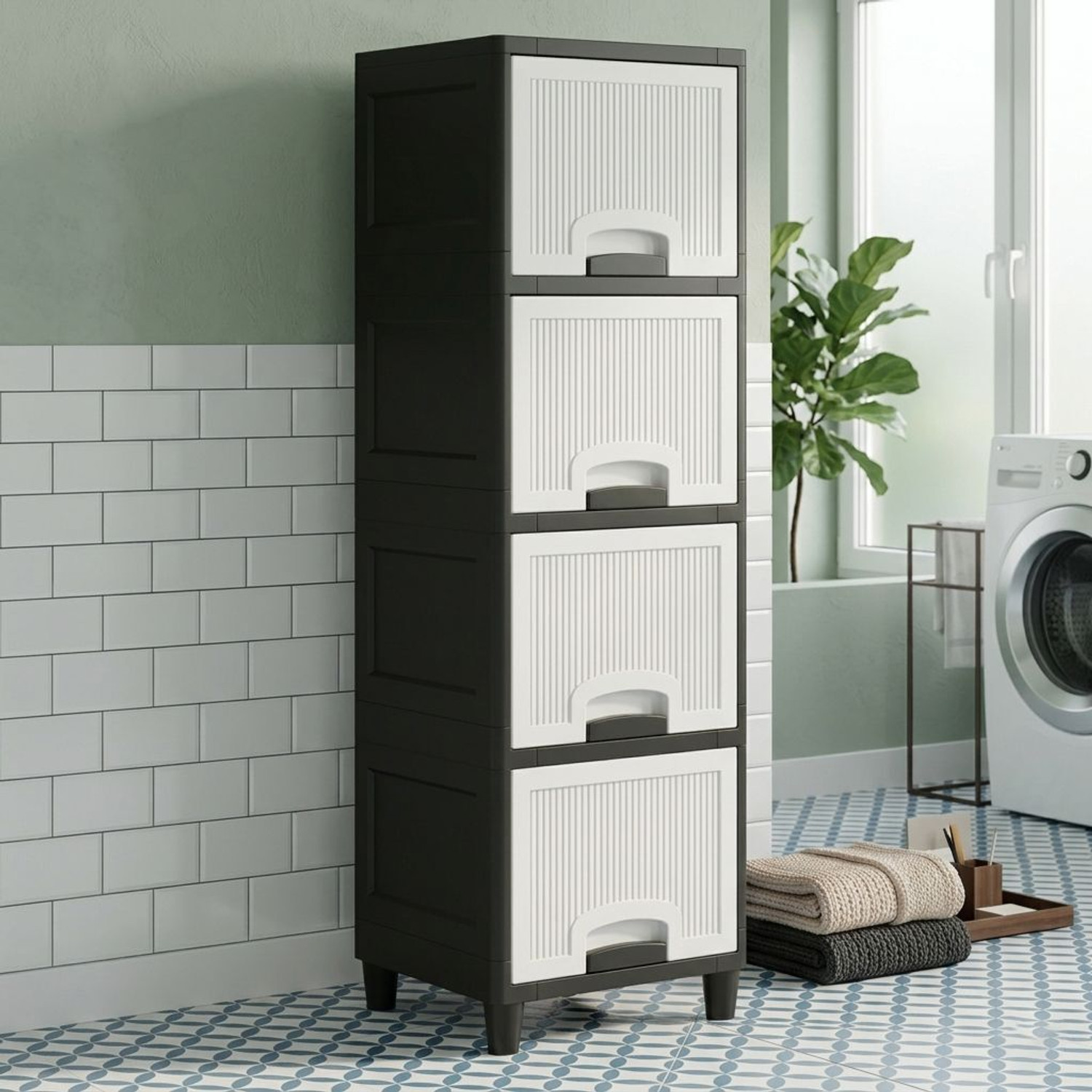 Image of MAXTID Multi Layer Cabinet Suitable for Files, Clothes & Accessories PP Collapsible Wardrobe
