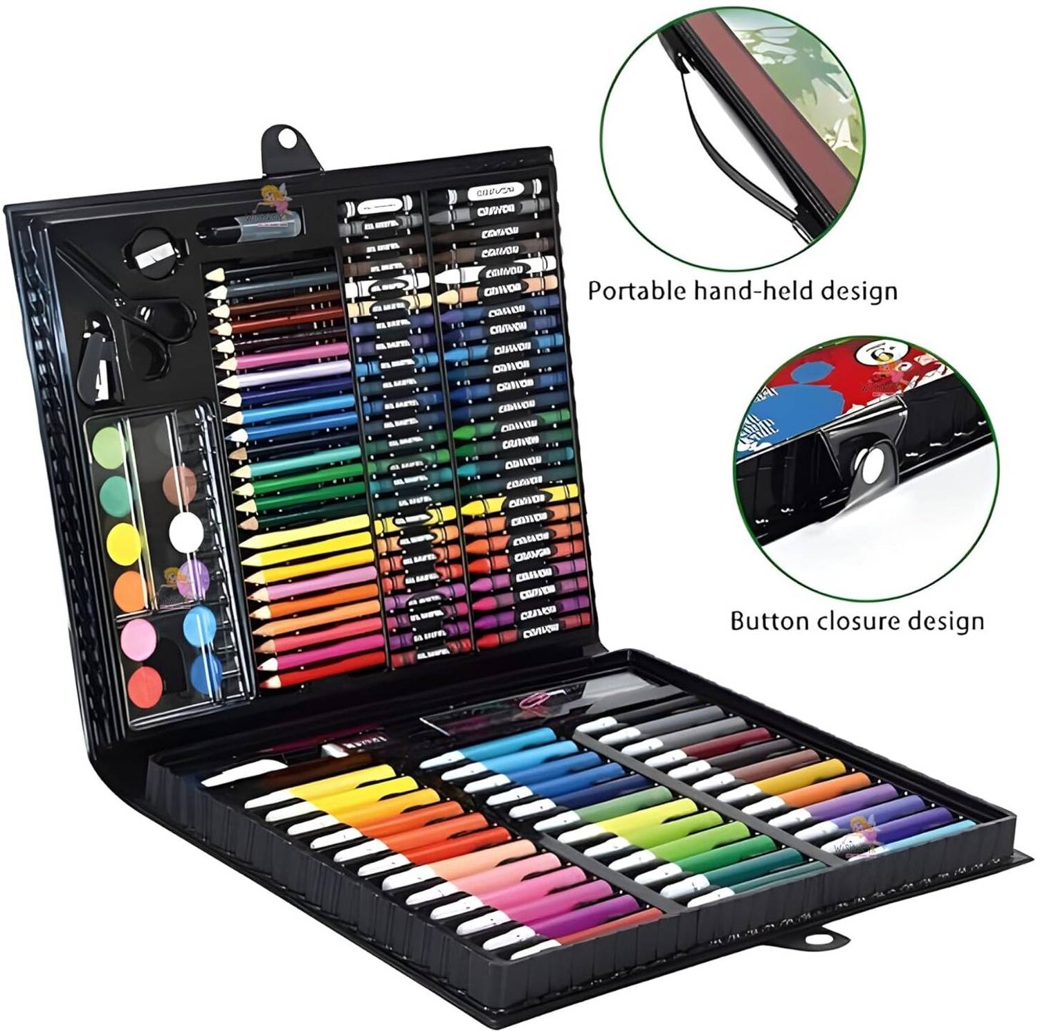 Nafhotoz Kids Creative 150 pcs Art & Craft Coloring Box - Image 2
