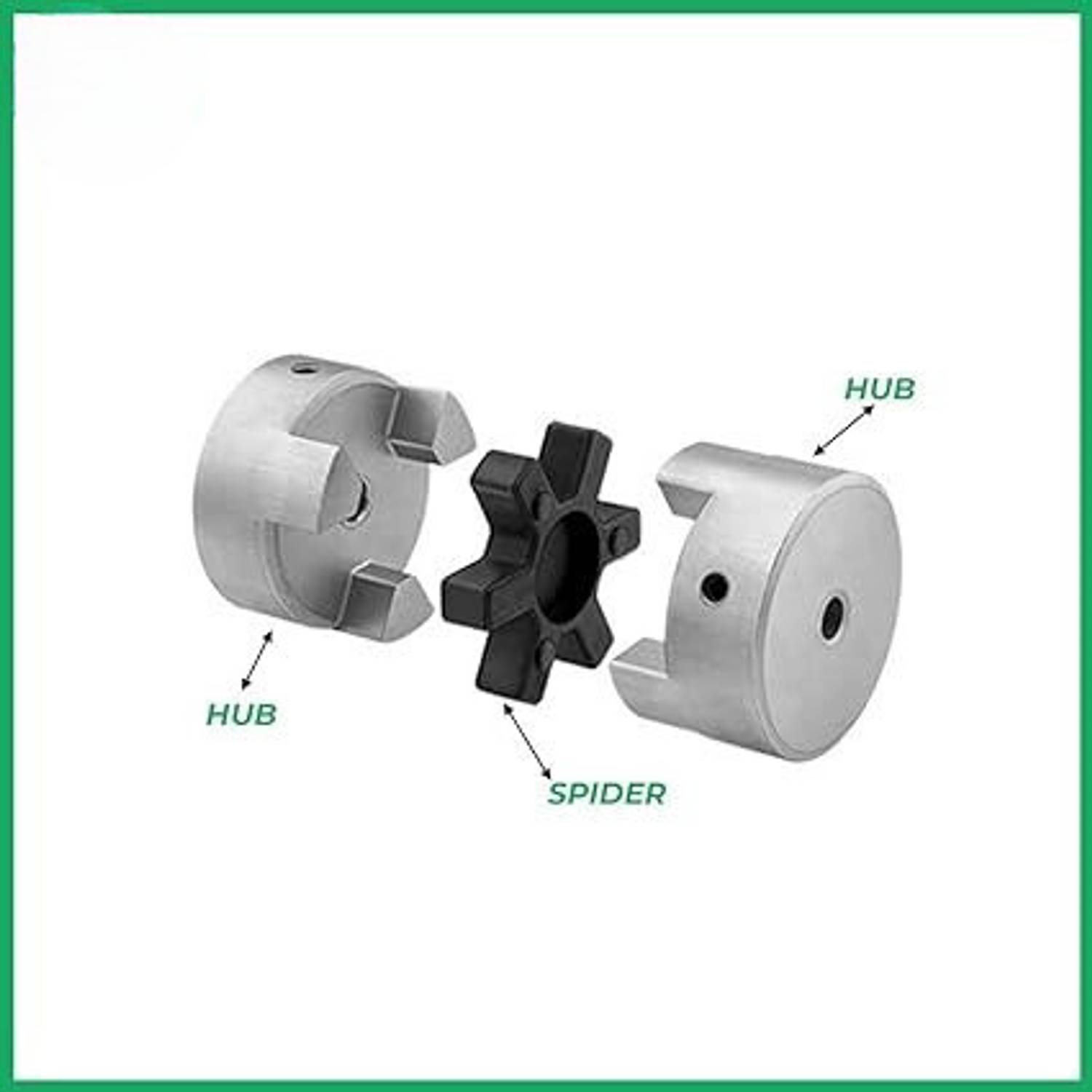 Implemental Flexible Rubber Spider Insert Fits L-Jaw Coupling (L
