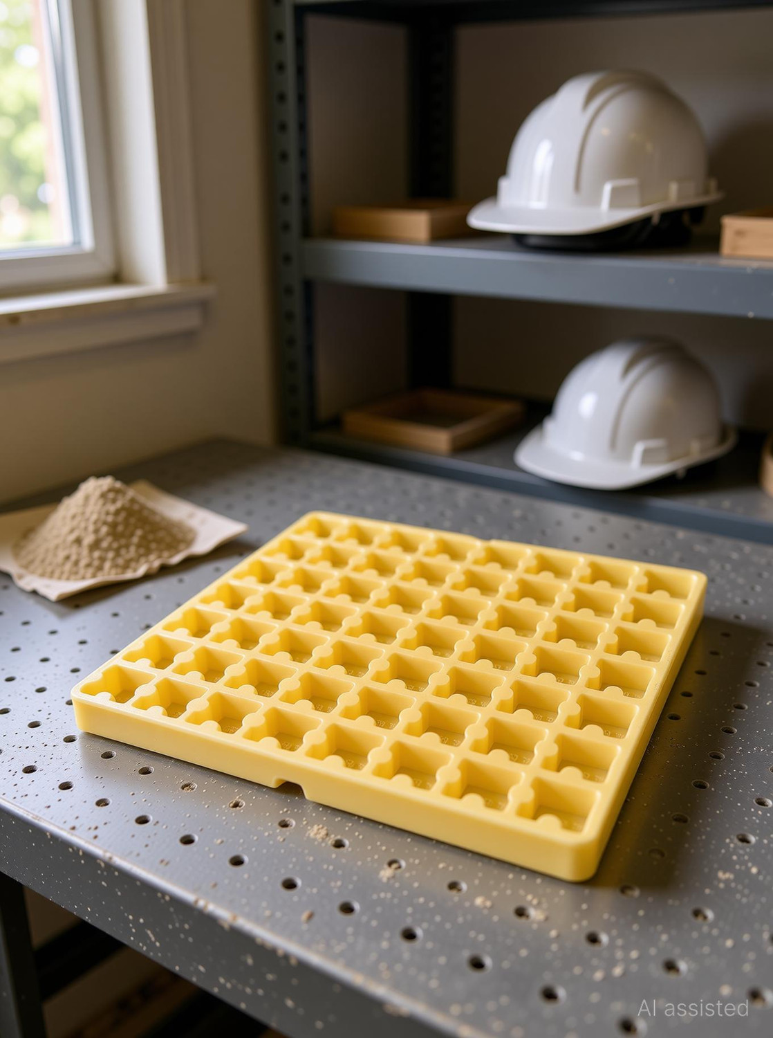 Image of RKTILEMOULD Rubber Cover Block Mould 20 25 30 MM 64 Cavity Column Cap & Base