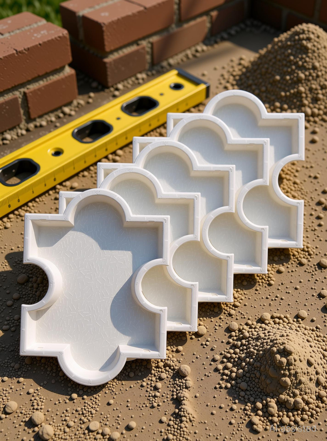 Image of Reyal BROOK Paver Block mould(H : 60mm) Interlocking (Pack of 5) Column Cap & Base