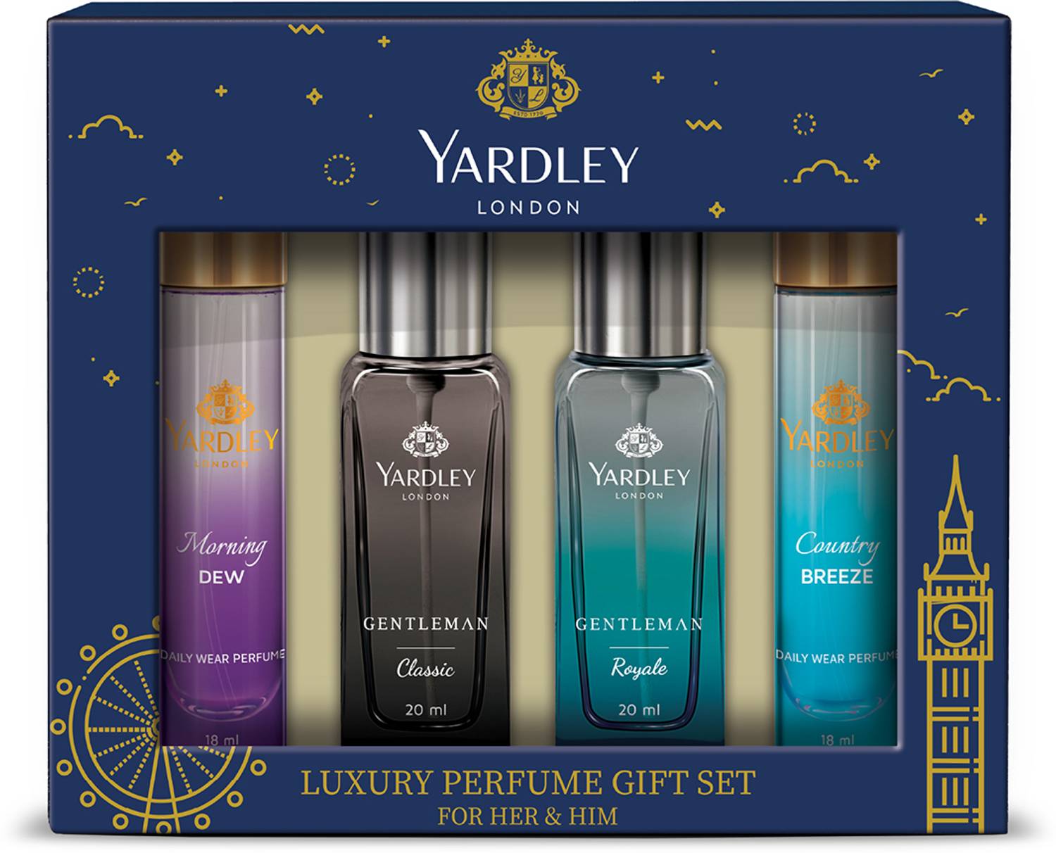 Yardley London Luxury Perfume Gift Set 18ml x 2 + 20ml x 2 - Image 2