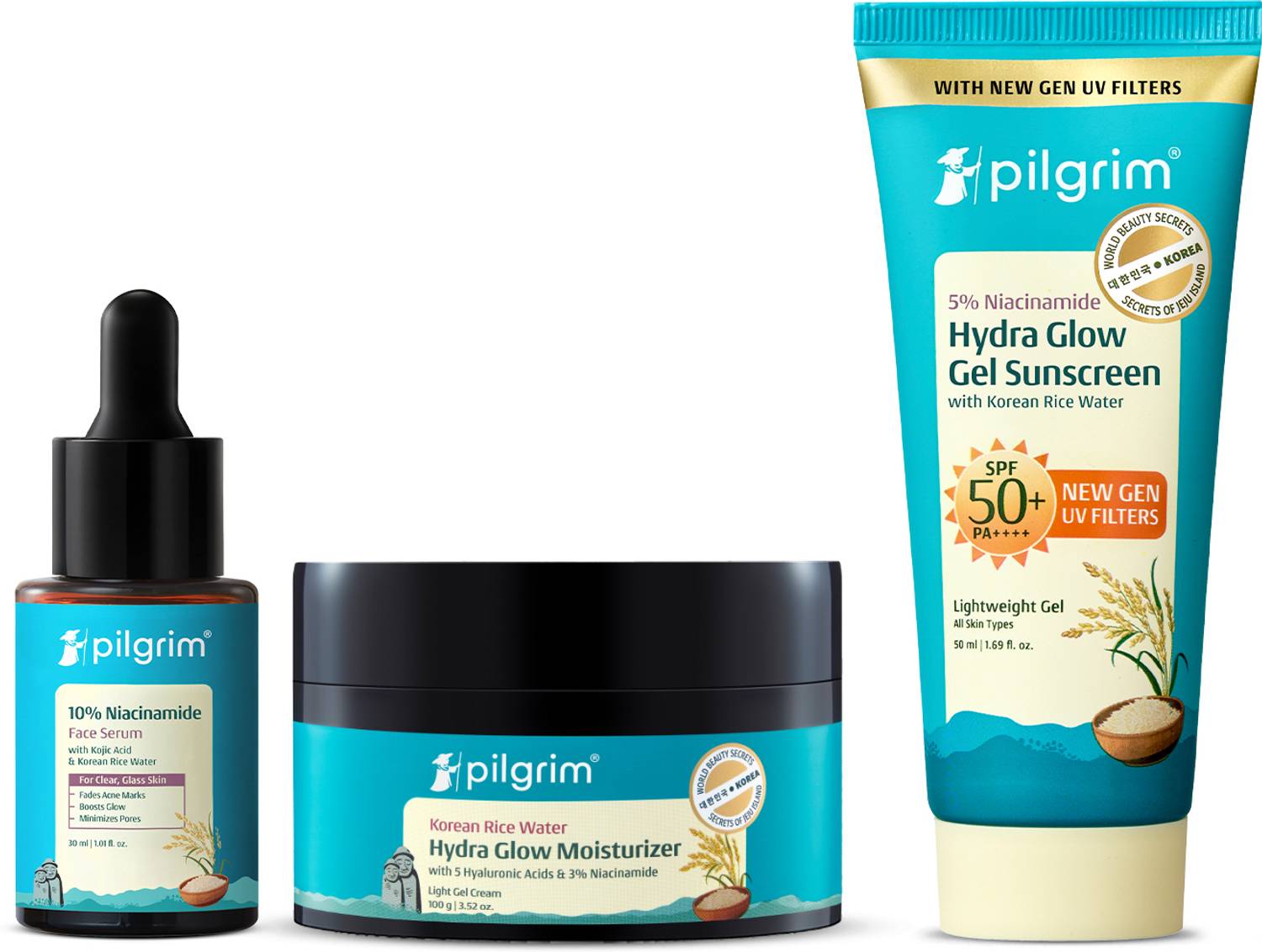 Pilgrim 10% Niacinamide Serum 30ml + 5% Niacinamide Sunscreen SPF 50+ - Image 1
