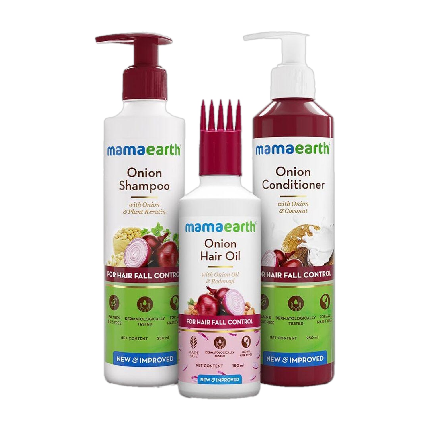 Mamaearth Anti Fall Spa Range with Onion Hair Oil + Shampoo + - Image 1