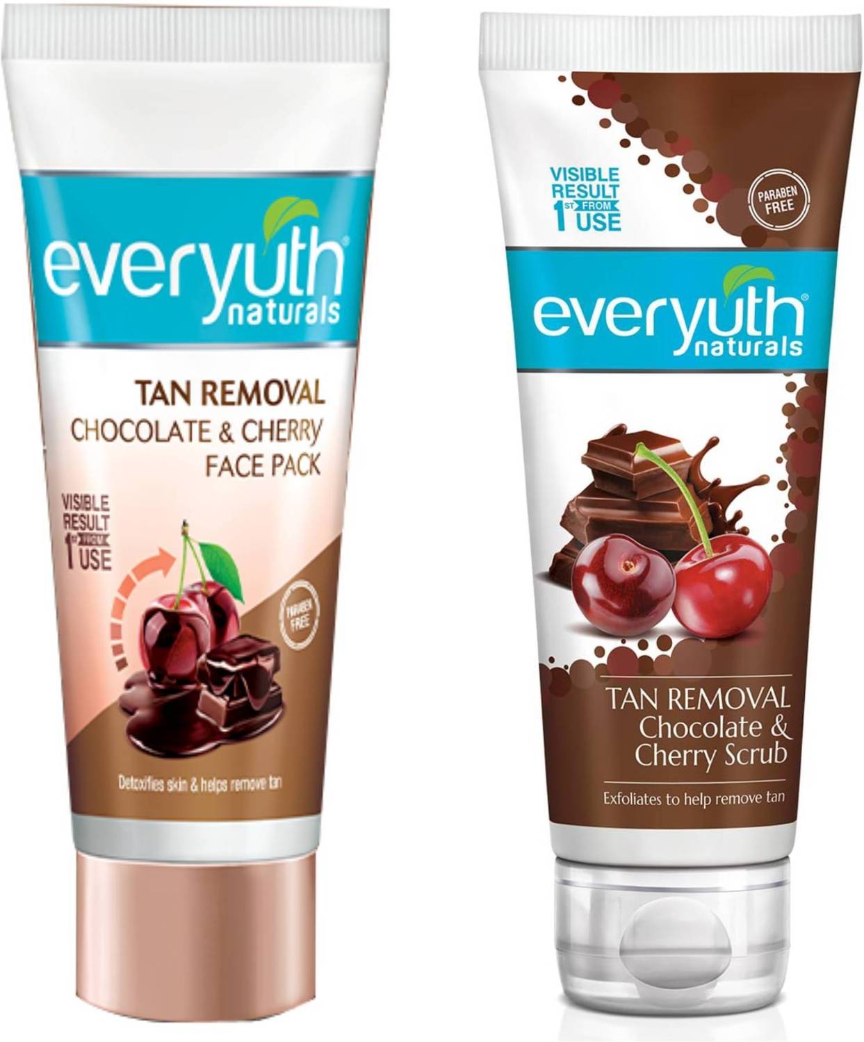 Everyuth Naturals Tan Removal Choco Cherry Scrub & Face Pack (50g