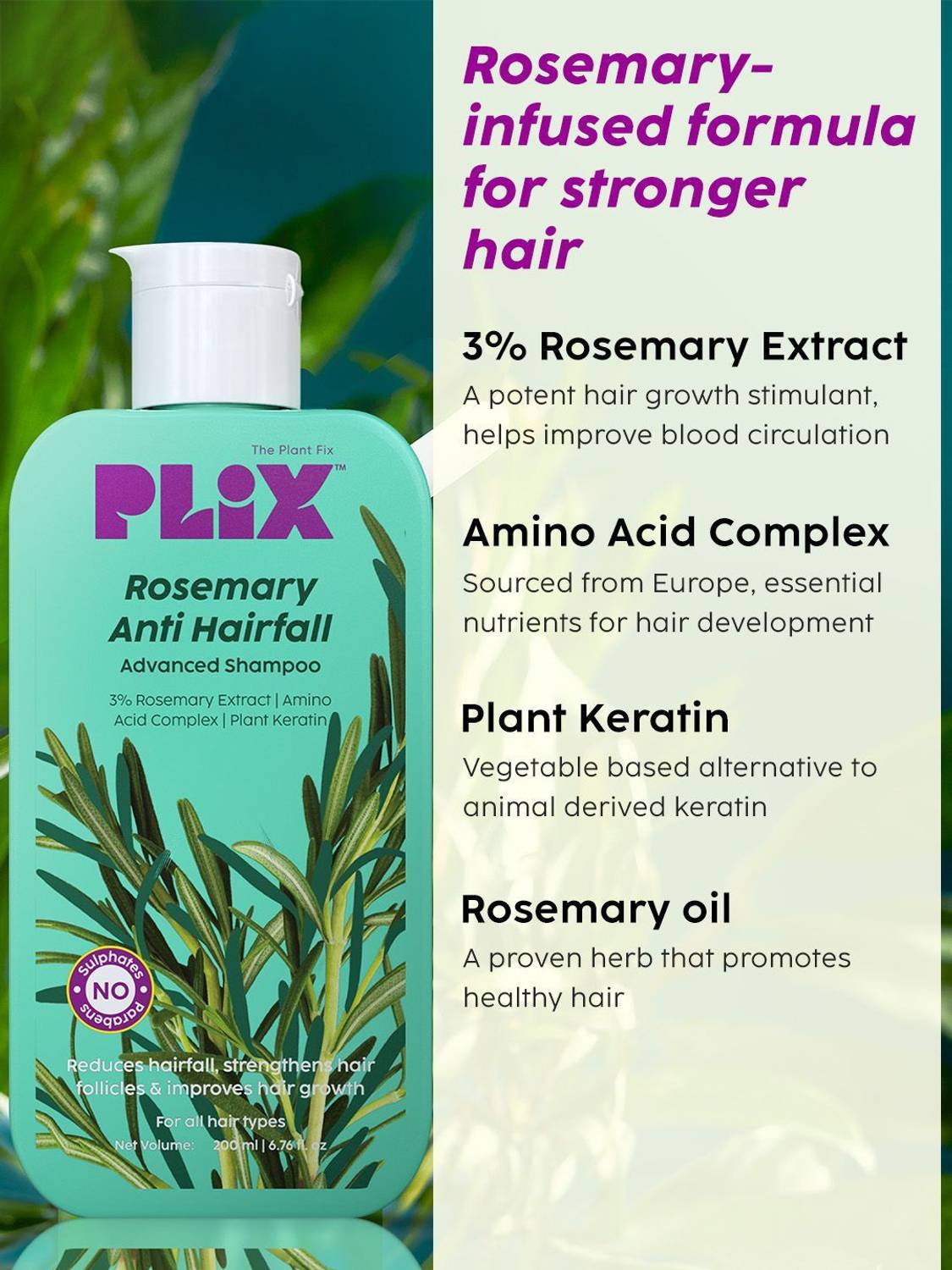 The Plant Fix Plix Rosemary Anti Hairfall Combo Pack of 3 - Image 5