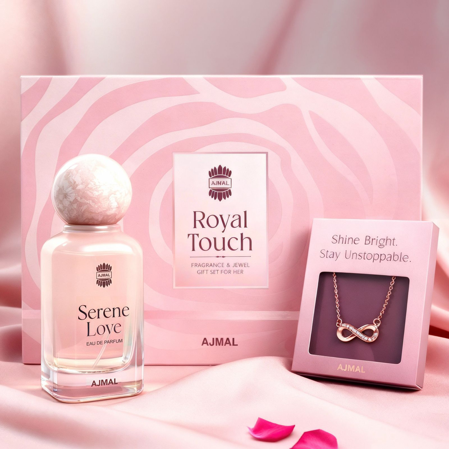 Image of Ajmal Royal Touch Women Perfume & Jewellery Gift Set for Sister| Gift for sister