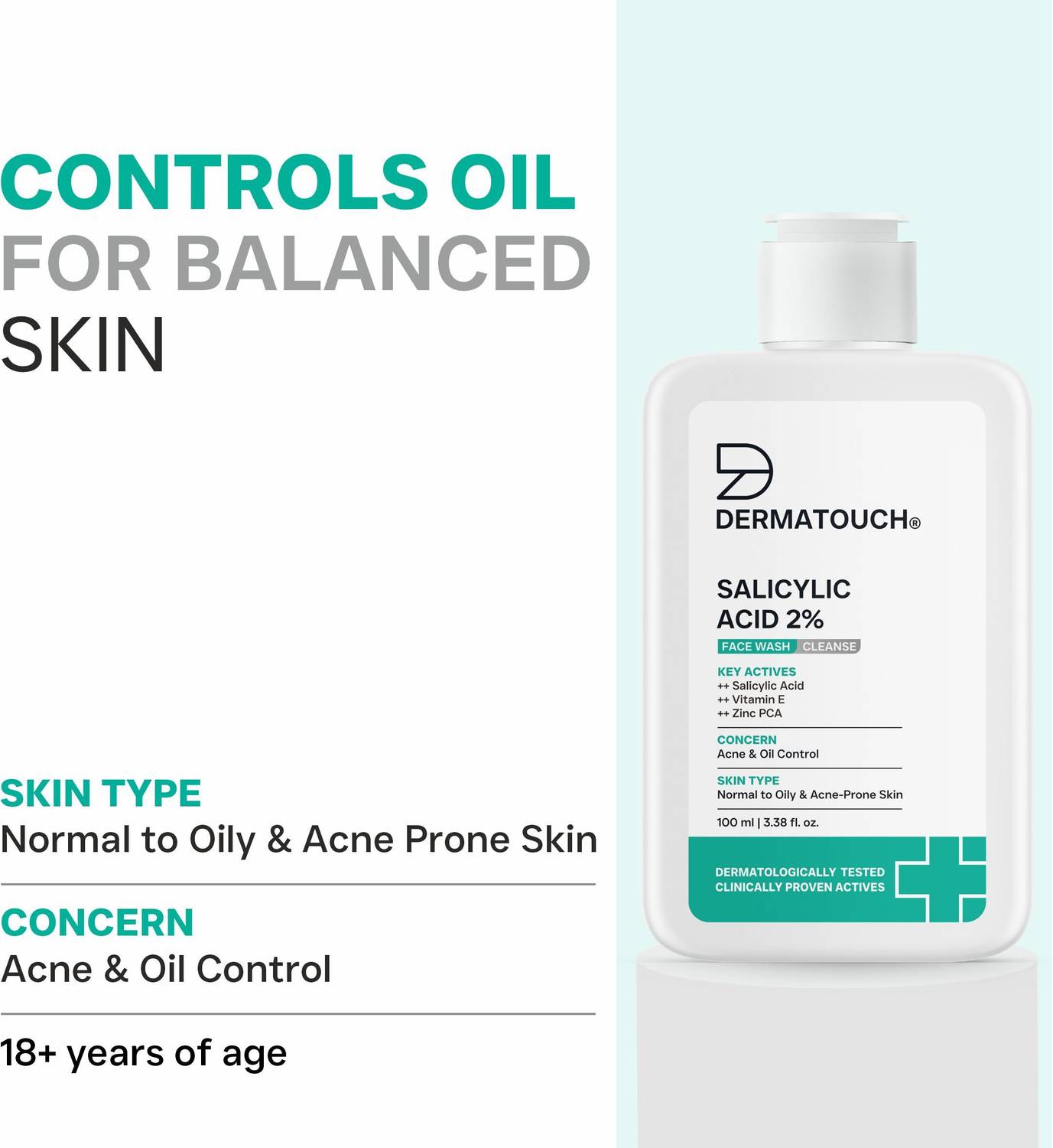 Dermatouch Salicylic Acid 2% Face Wash 100ml - Image 3