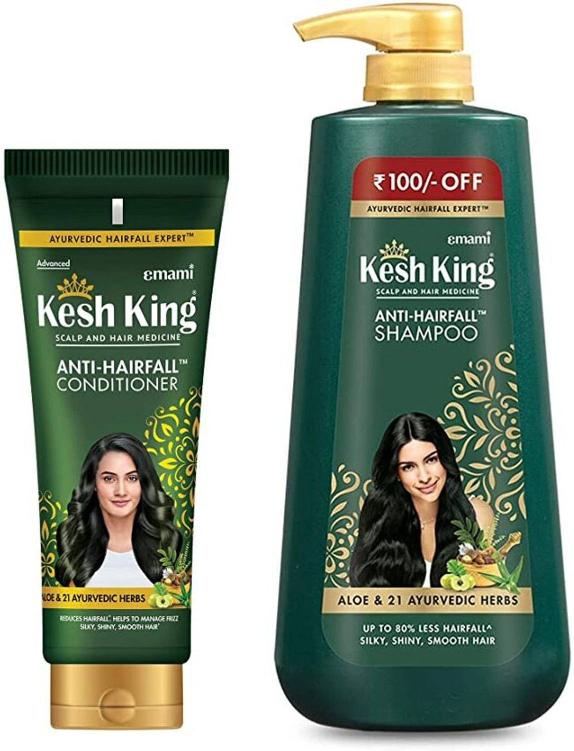 Image of Kesh King Scalp and Hair Medicine Anti-Hairfall Shampoo, 600 ml & Scalp and Hair Medicine Anti-Hairfall Conditioner, 200 ml