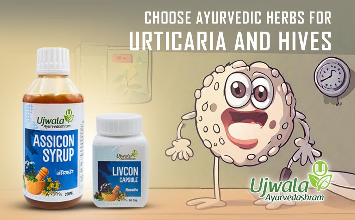 Image of UJWALA AYURVEDASHRAM Assicon Syrup and Livcon Capsule Kit for One Month