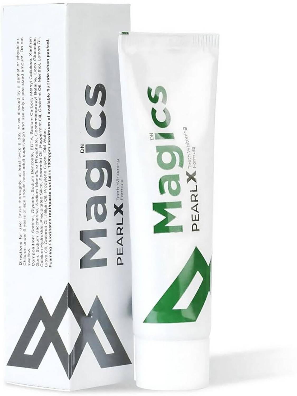 Magics PearlX Teeth Whitening Toothpaste 100g + Eco-Friendly Wooden - Image 2