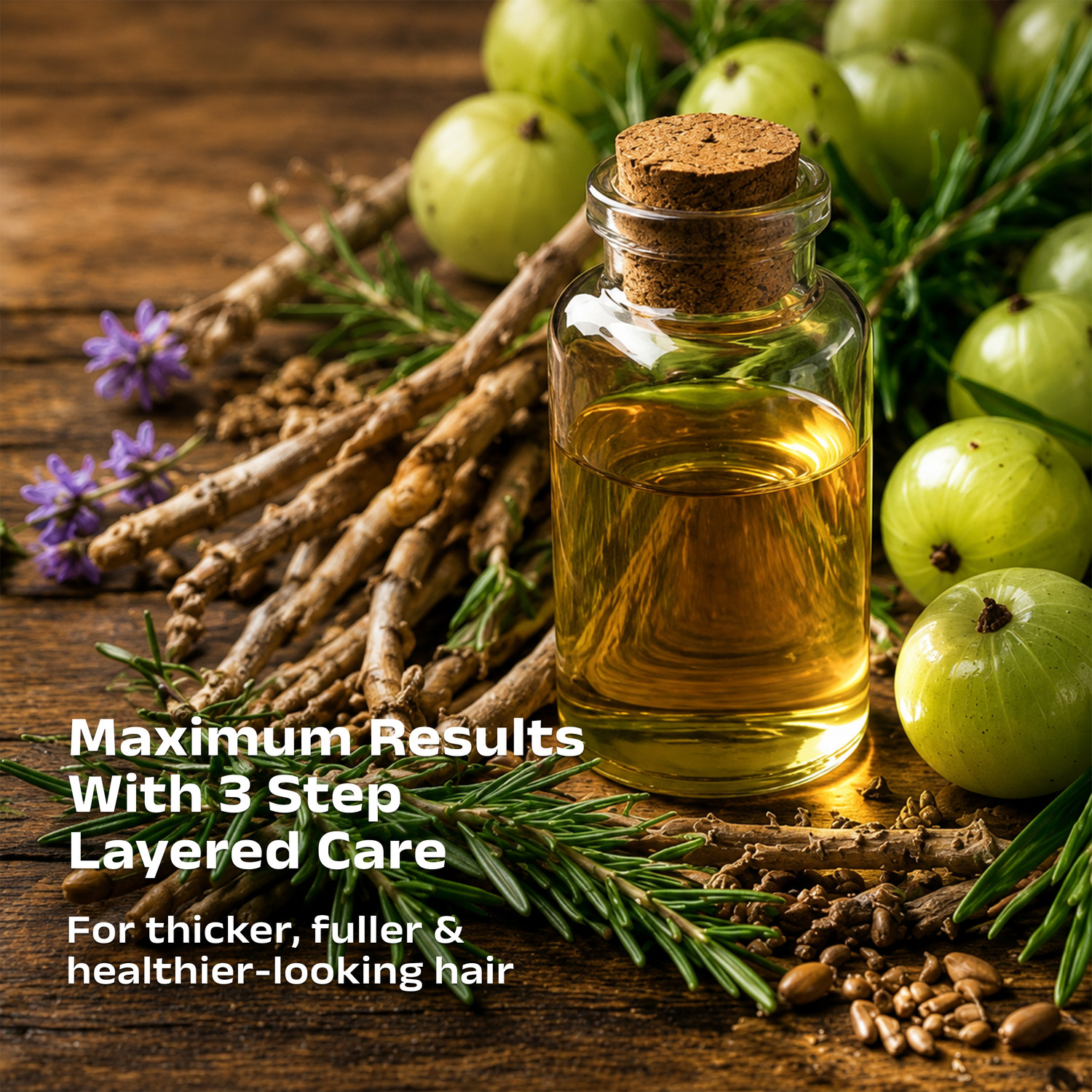 Image of veqix Jadibuti Kit with Herbs Infused Oil, Hairfall Shampoo & Hair Growth Serum (3 Items in the set)