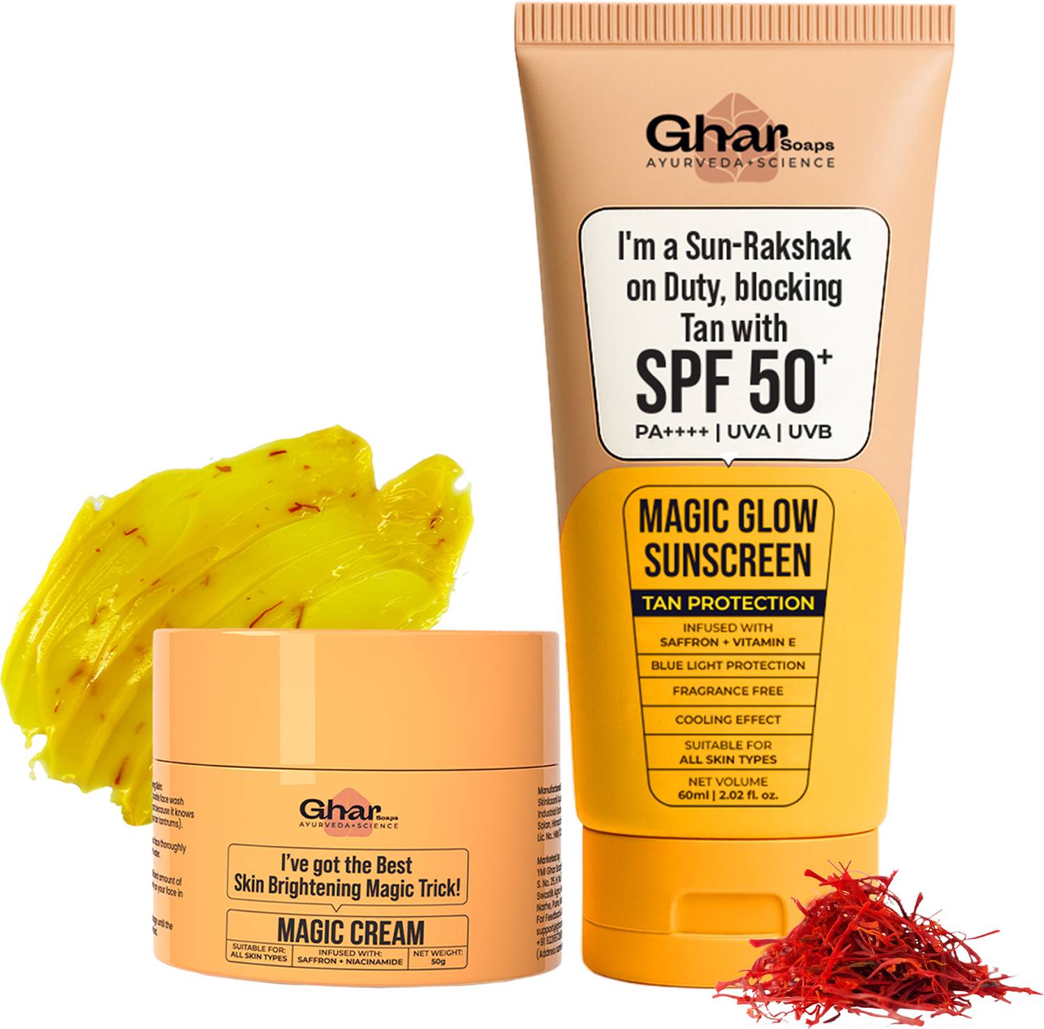 Ghar Magic Cream + Sunscreen Combo - Image 1