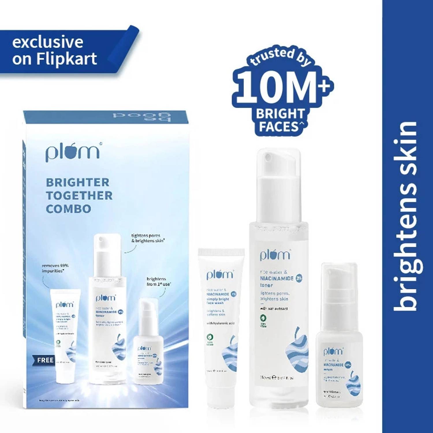 Plum Niacinamide Brightening Combo|Pack of Toner, Brightening Ser... more