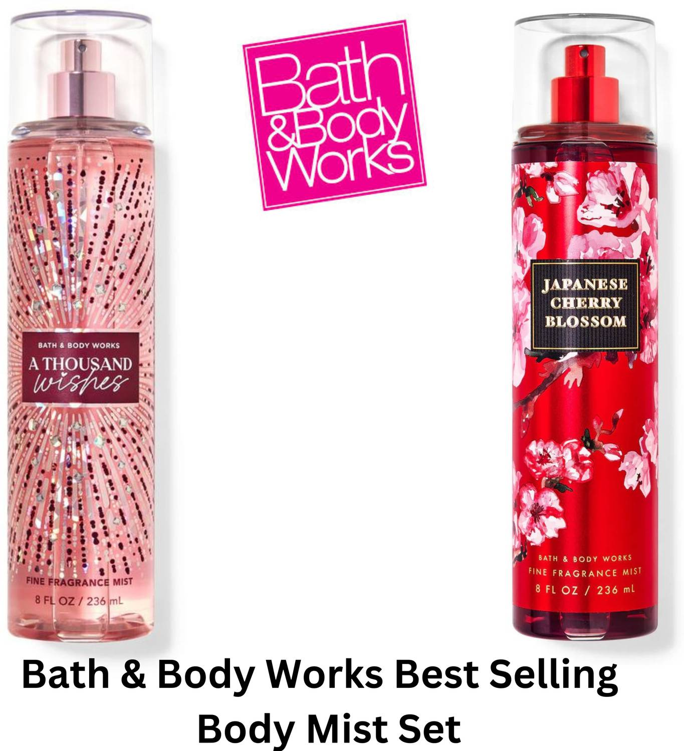 BATH & BODY WORKS A THOUSAND WISHES & JAPANESE CHERRY BLOSSOM BODY