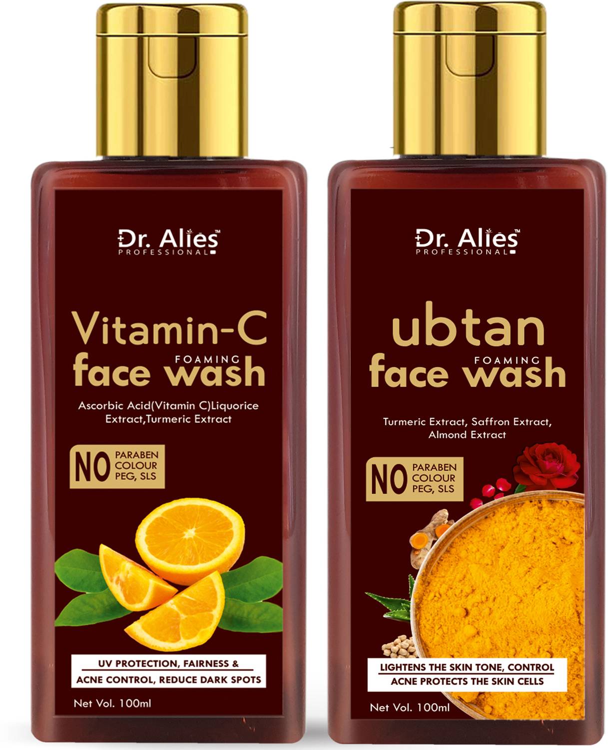 Dr. Alies Vitamin C Facewash with Ubtan 100ml - Image 1